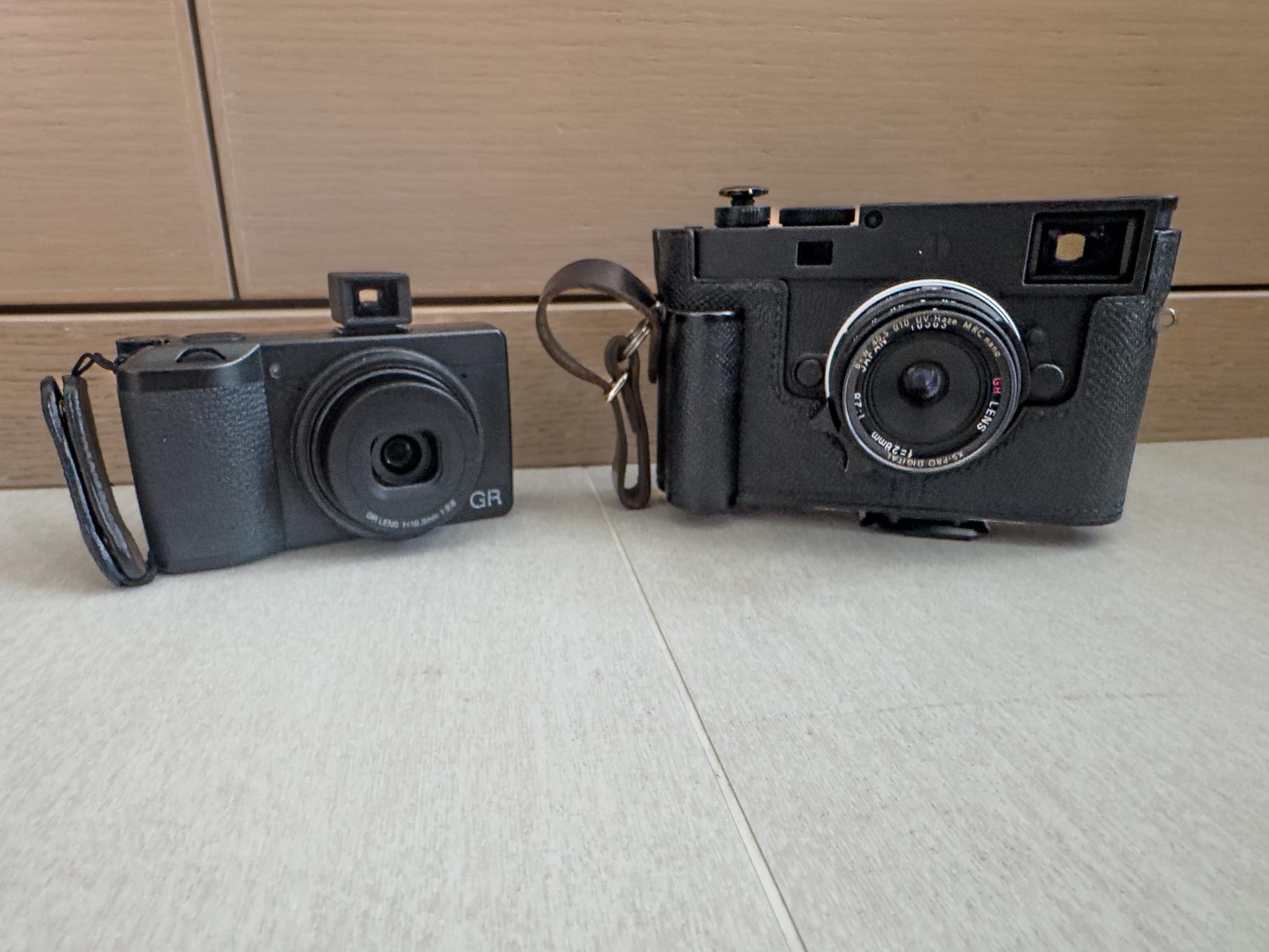 Ricoh GR3 and M11 monochrome cameras with Ricoh glass