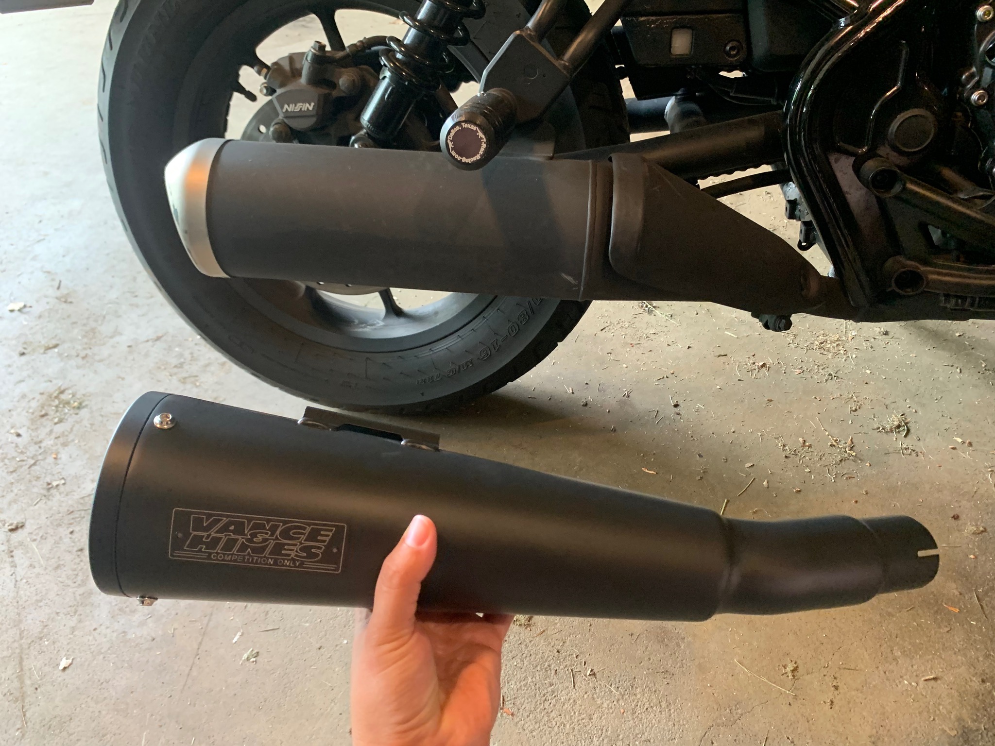Vance & Hines upsweep for Rebel 500