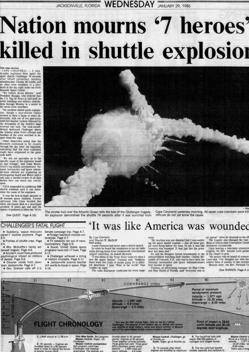 R.I.P. 32 years today the Challenger disaster happened.