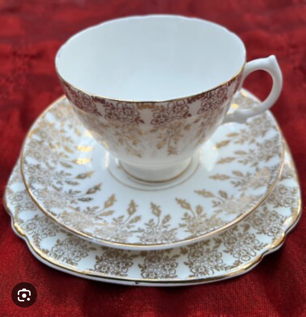 Gold stamp fine english bone china set