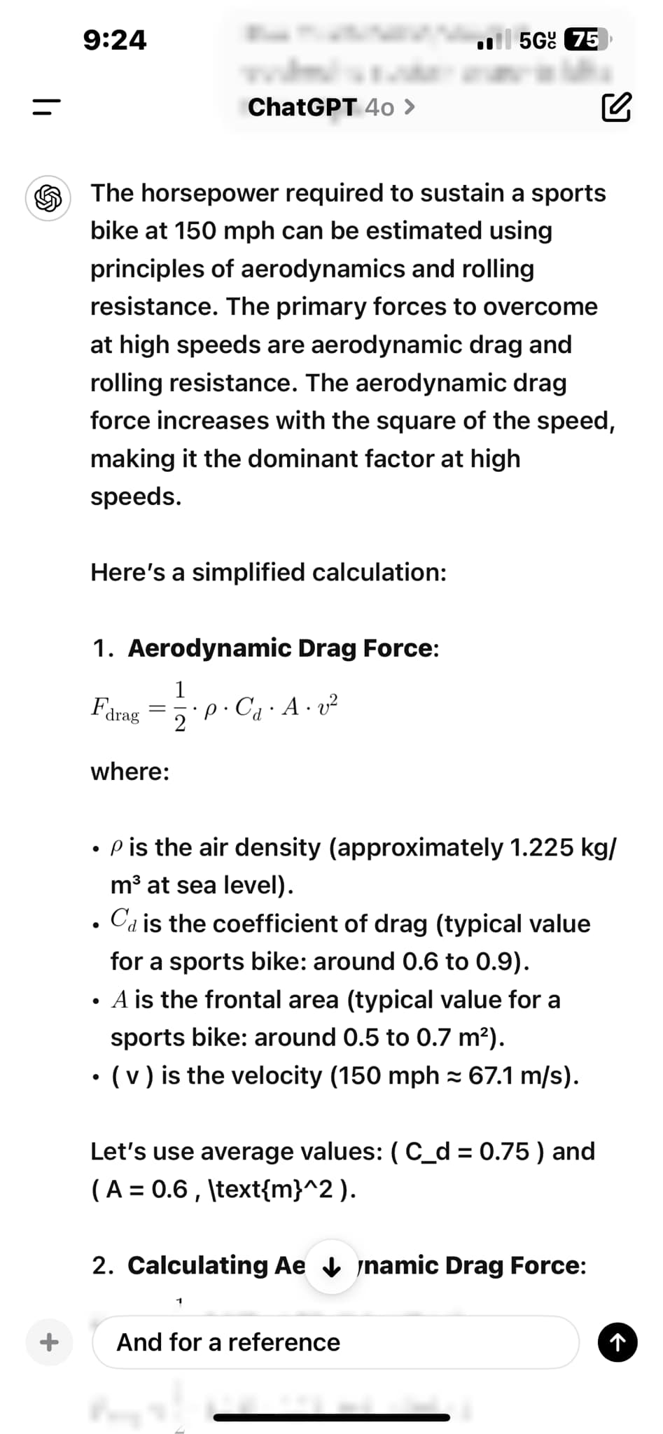 K-Force ハンドル 400mm 31.8mm Estimated power required to sustain speed on an average sports bike