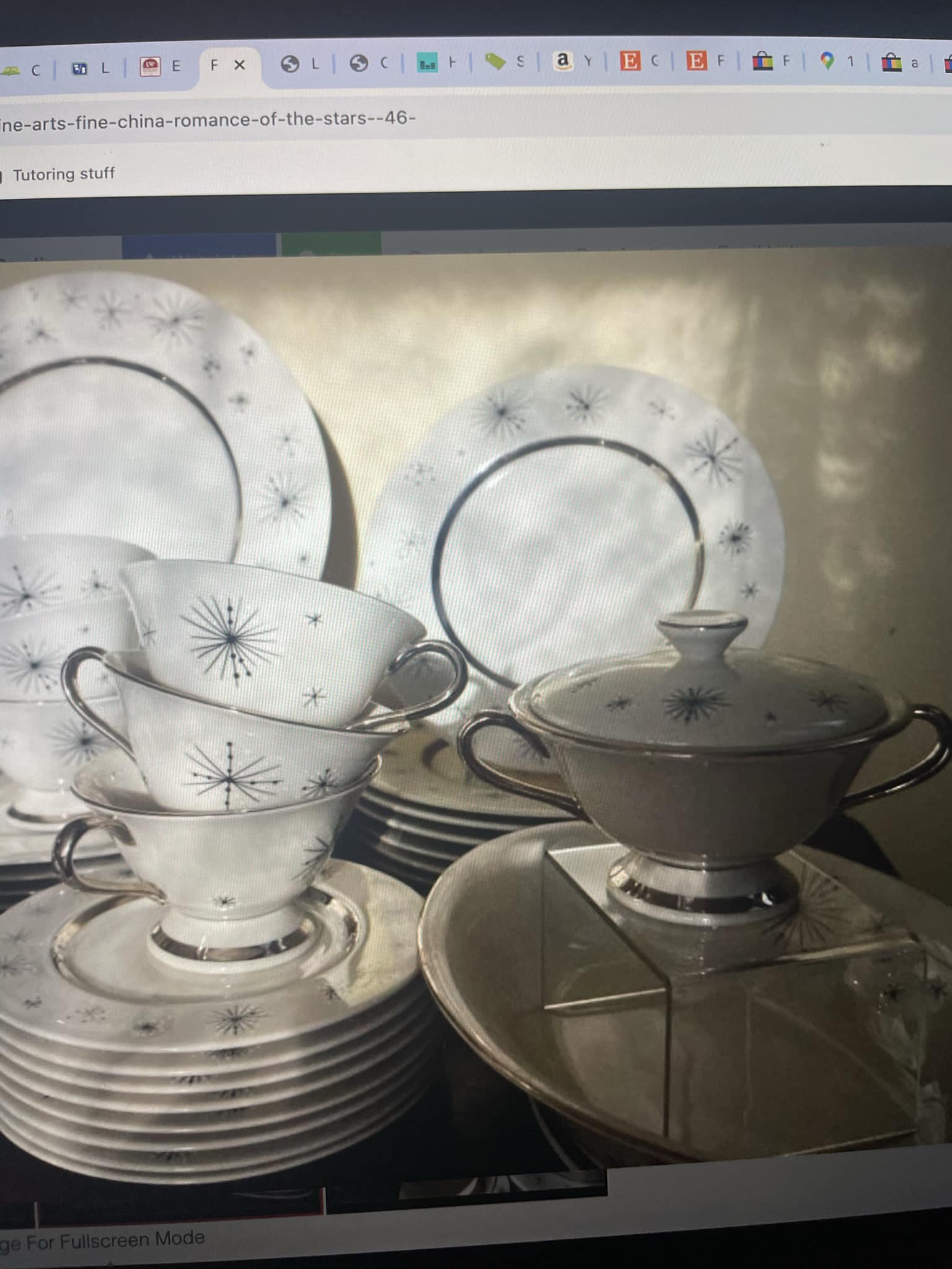 Why are some vintage china sets numbered and others not?
