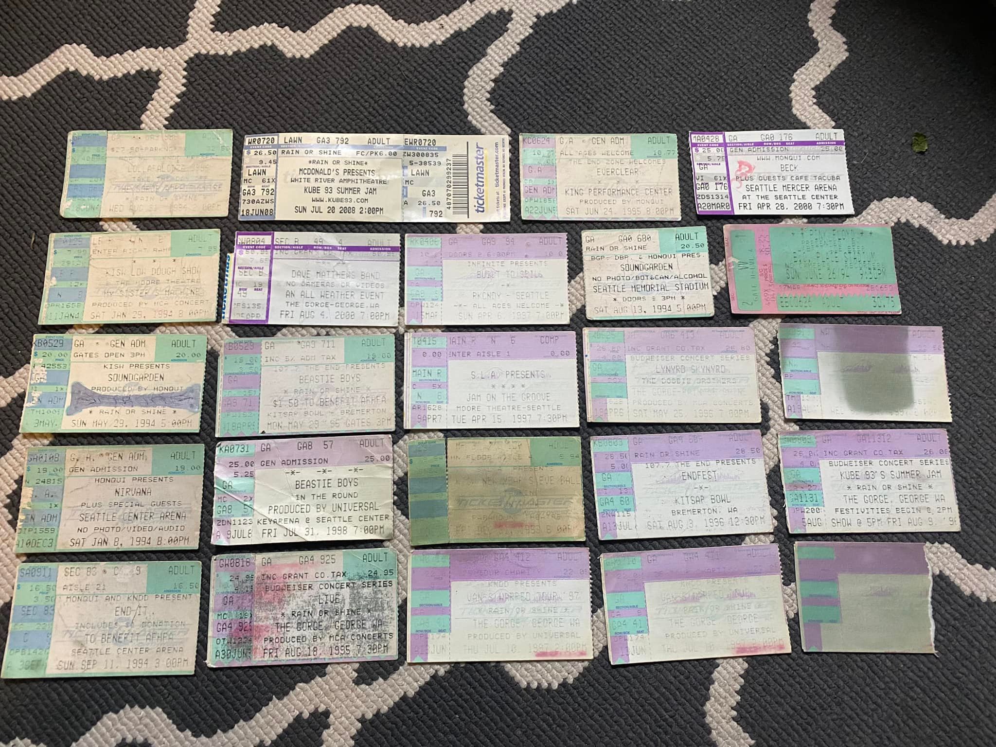 Lollapalooza 1994 and other concert tickets