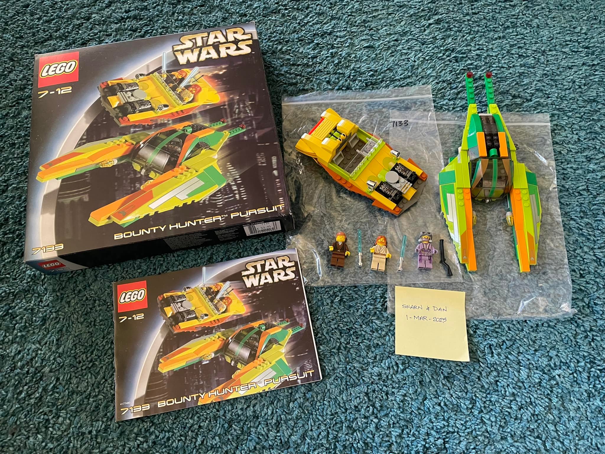 SOLD- 7133 Bounty Hunter Pursuit Star Wars LegoBuilt once never 