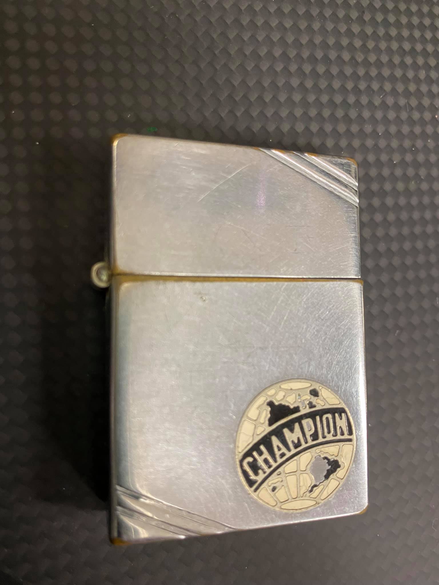1948's CHAMPION SPARK PLUG zippo 1972 Champion Spark Plug Zippo w