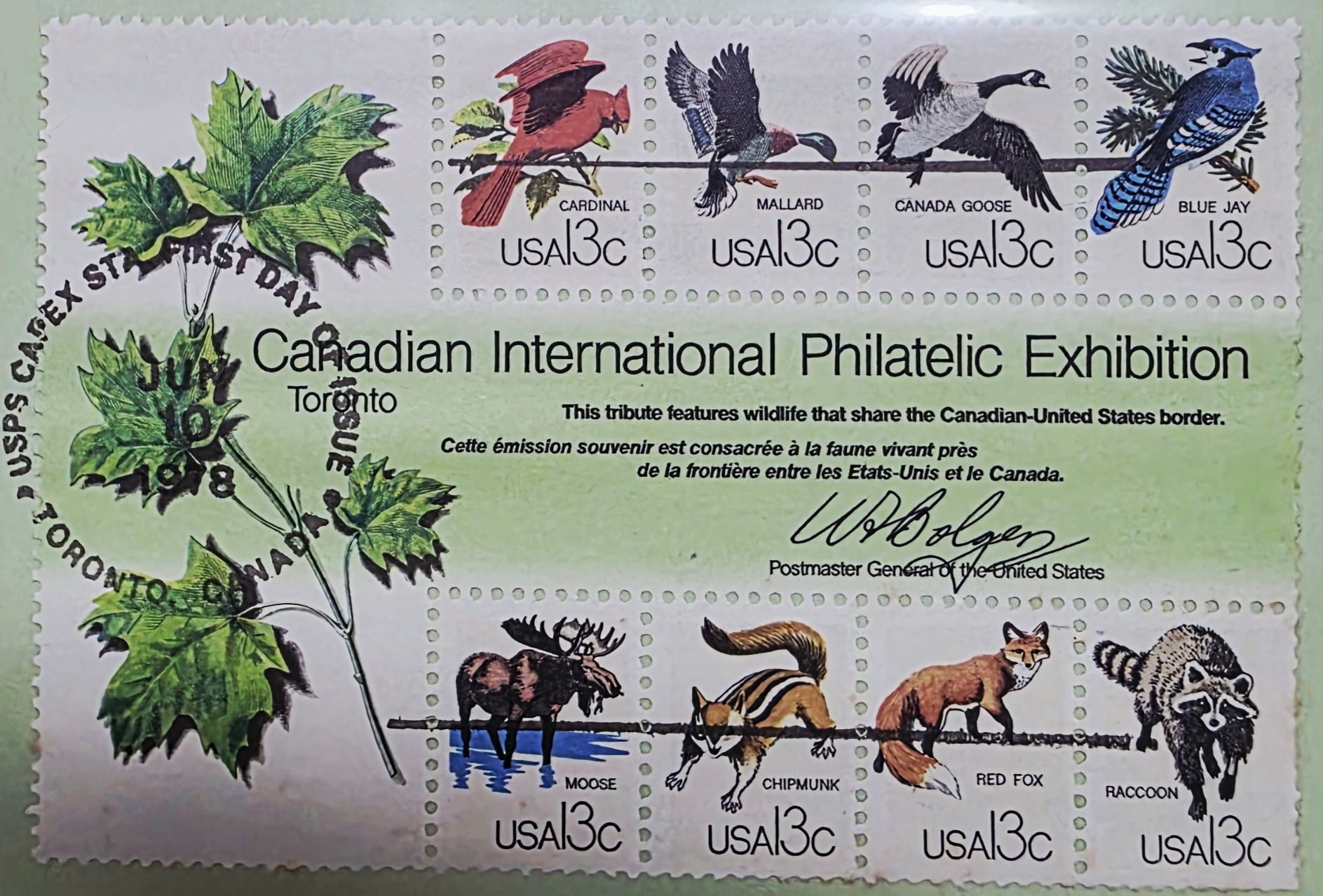 Vintage space-themed post stamps from 1978