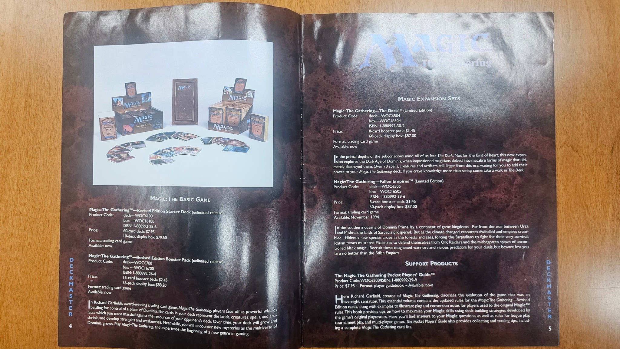 Wizards of the Coast 1994 product catalog