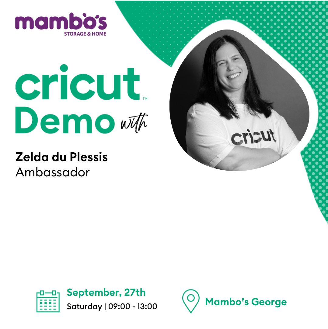 Cricut Family South Africa | I will be at Mambo's George tomorrow, 27th ...