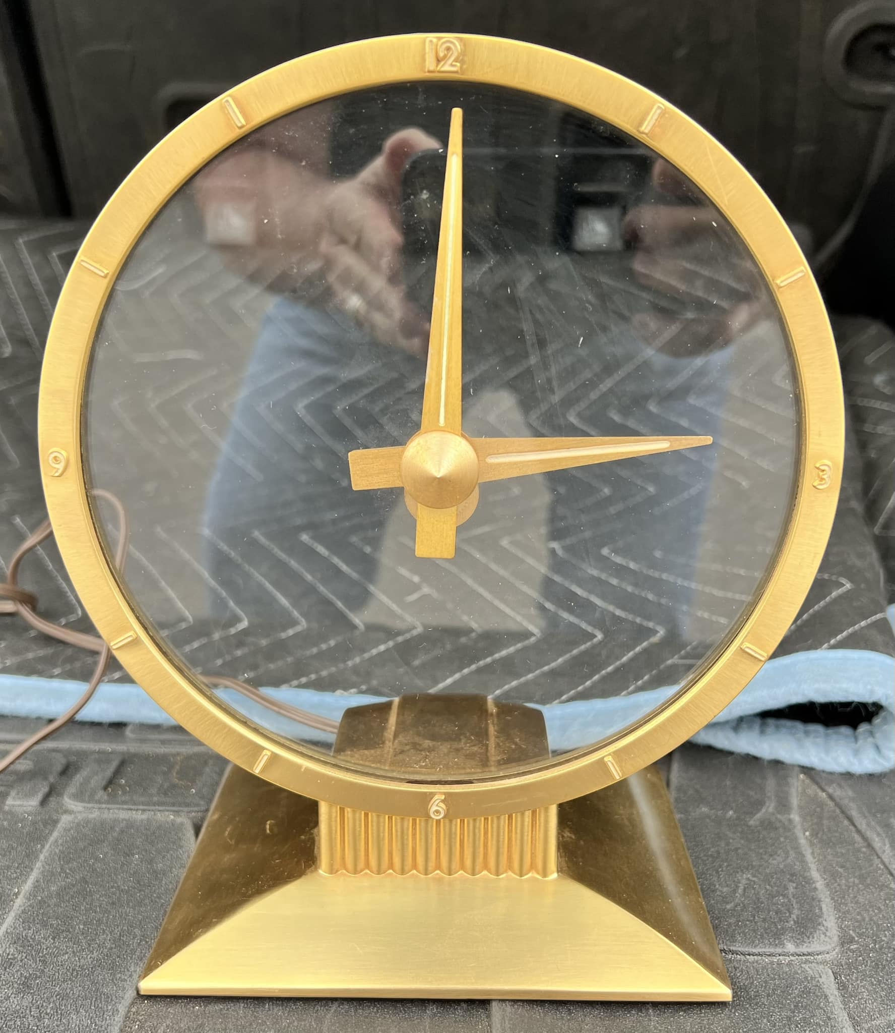 Vintage 1957 Jefferson golden hour mystery clock found at flea market