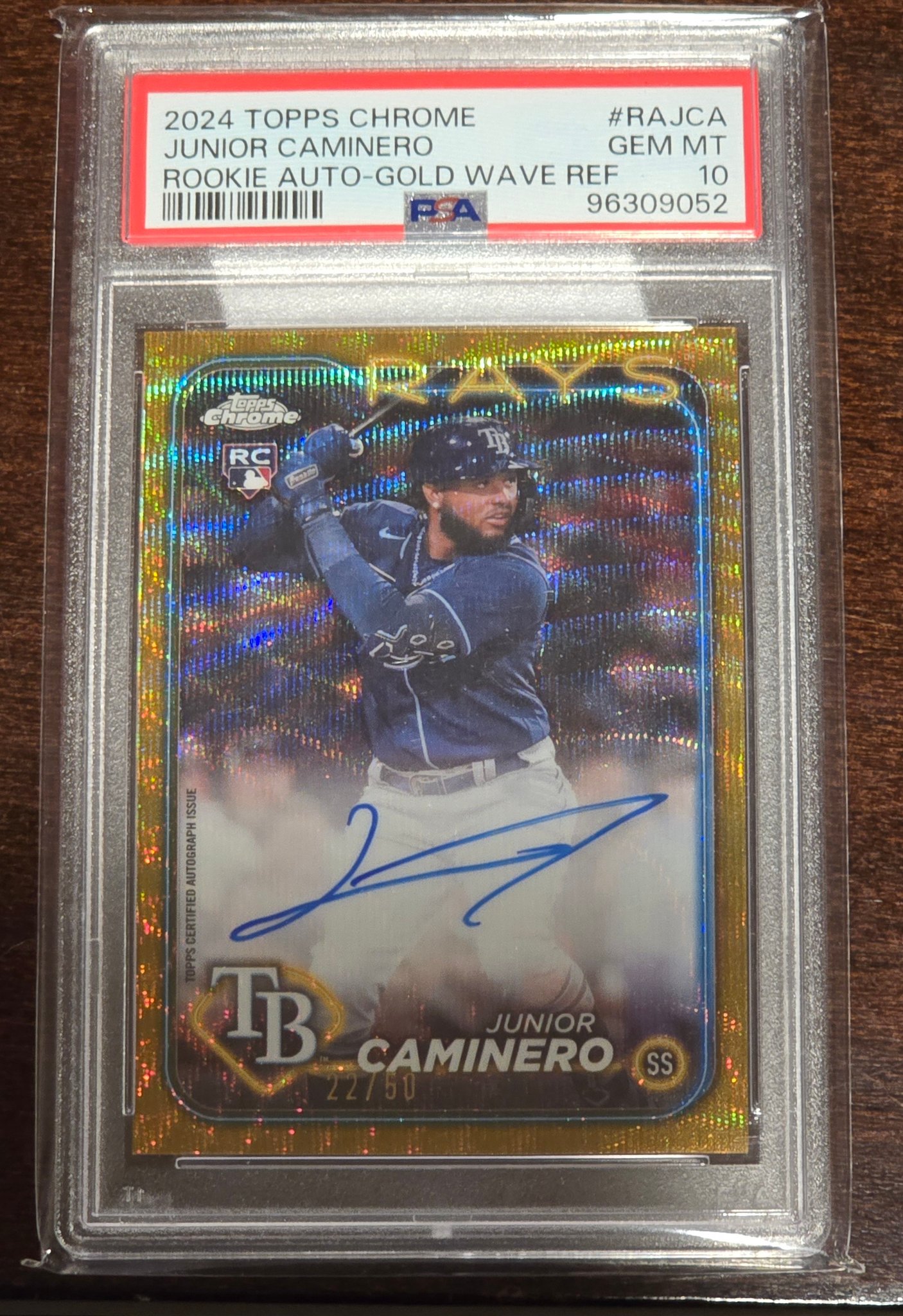 Junior Caminero 2024 Transcendent Collection Rookie Showcase Auto