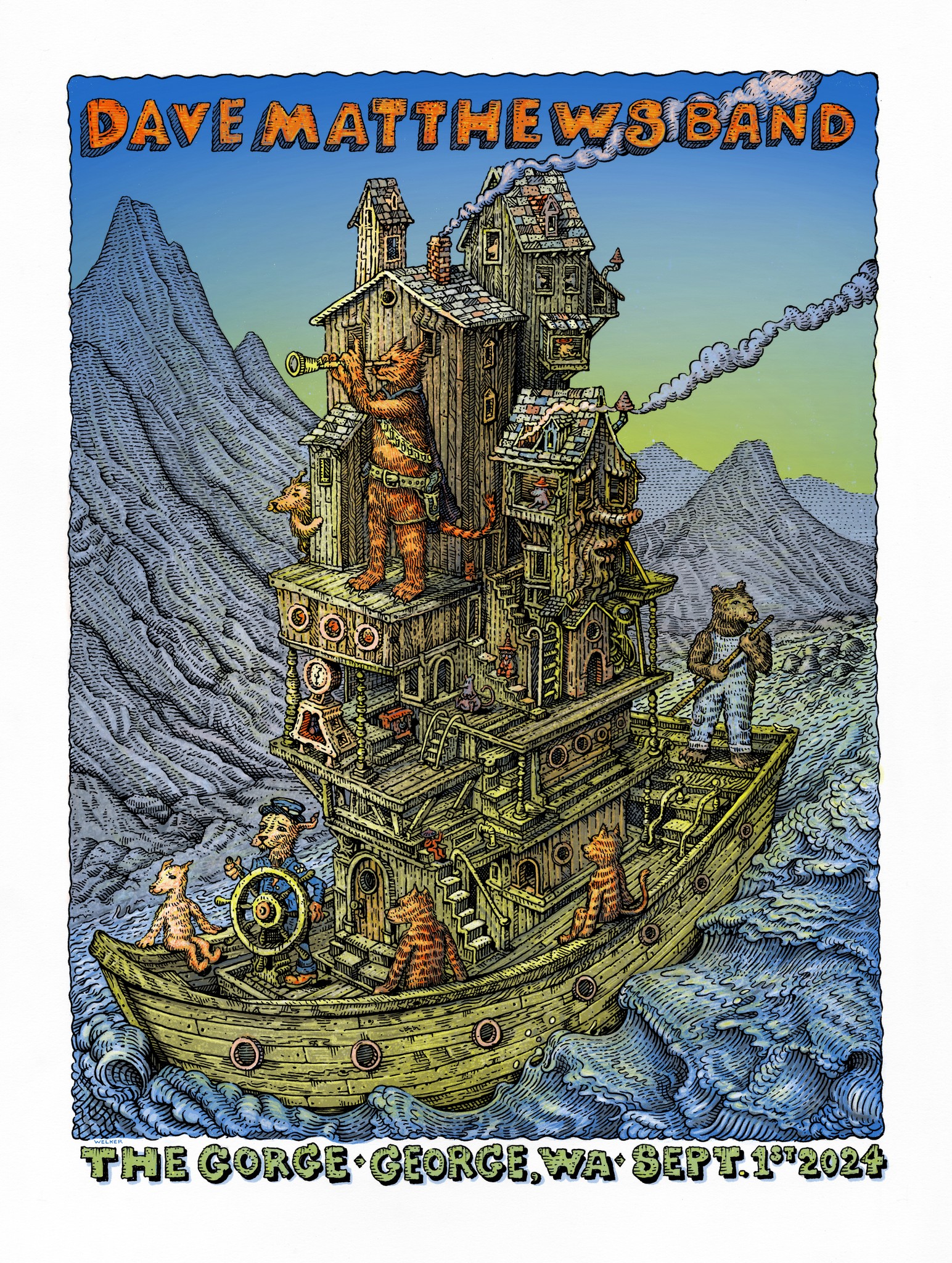 Dave Matthews Band, Gorge Amphitheatre 2019 21 x 33 Edition of