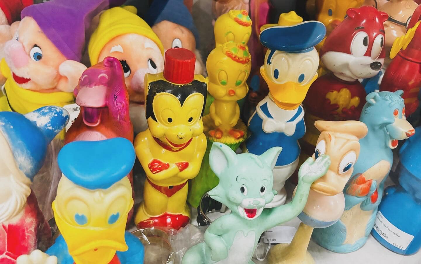 Vintage Soaky bubble bath bottles from the 60s
