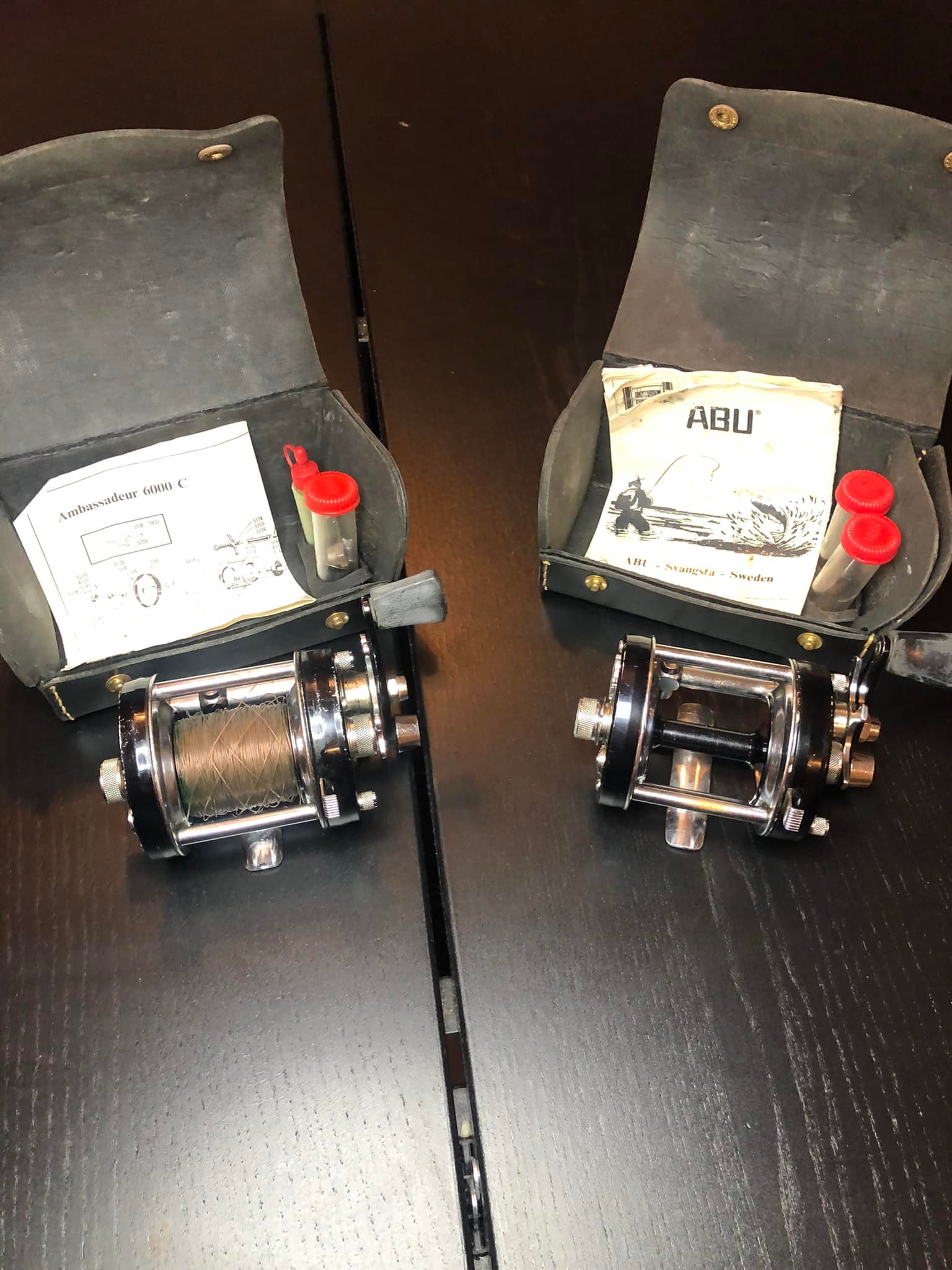 Abu Ambassadeur 6000C reels from 1972 and 1974