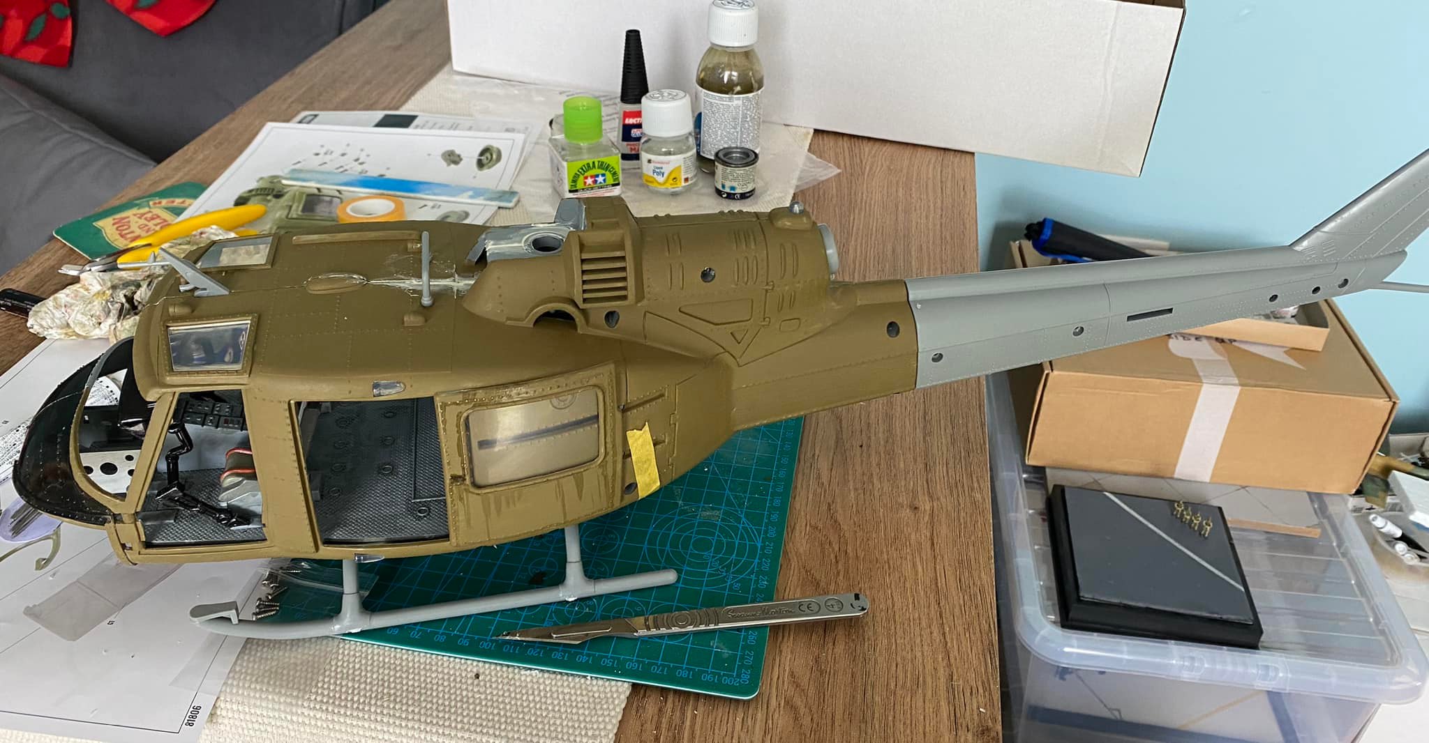 1/18 scale Huey helicopters and figures by 21st Century Toys