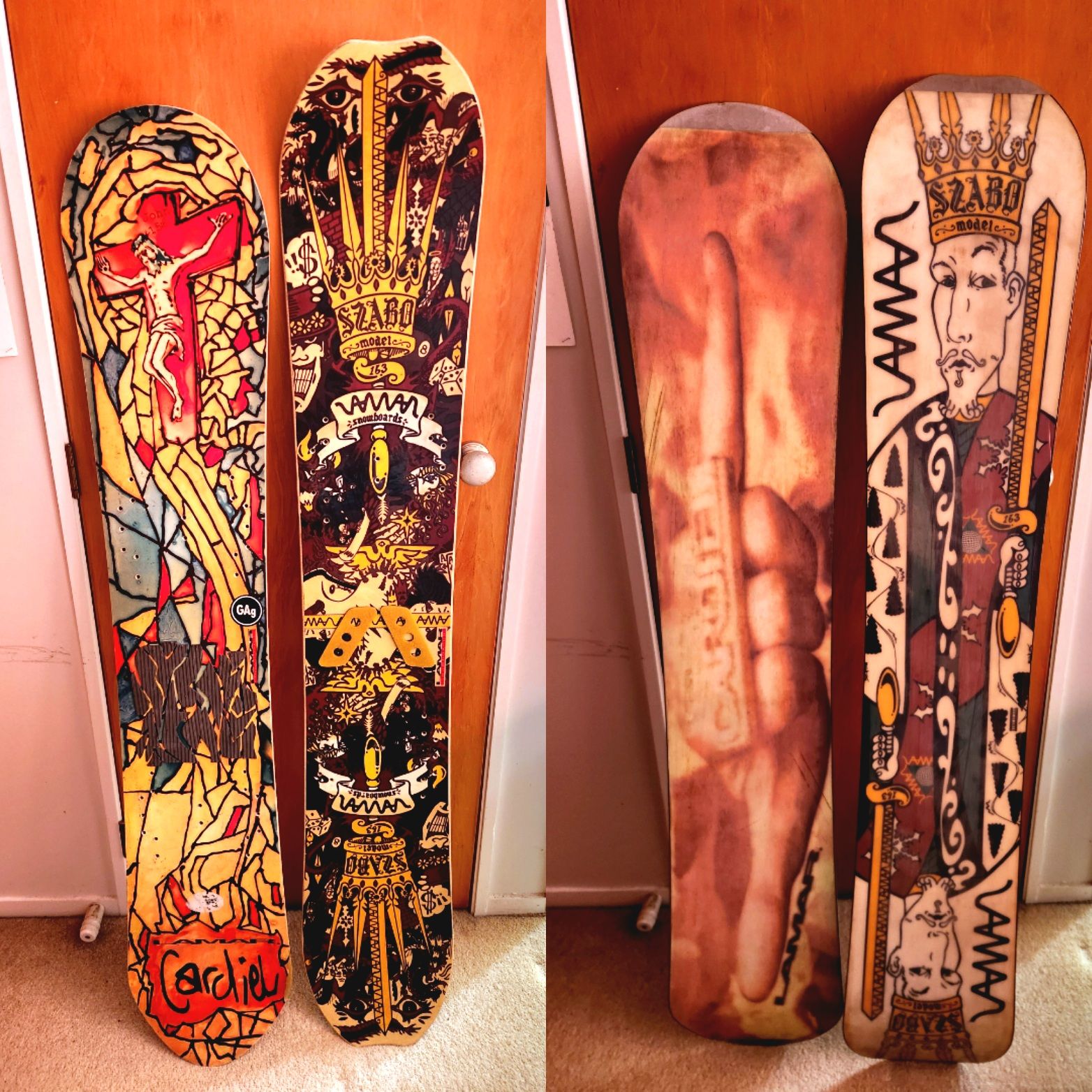 showing off cardiel snowboard