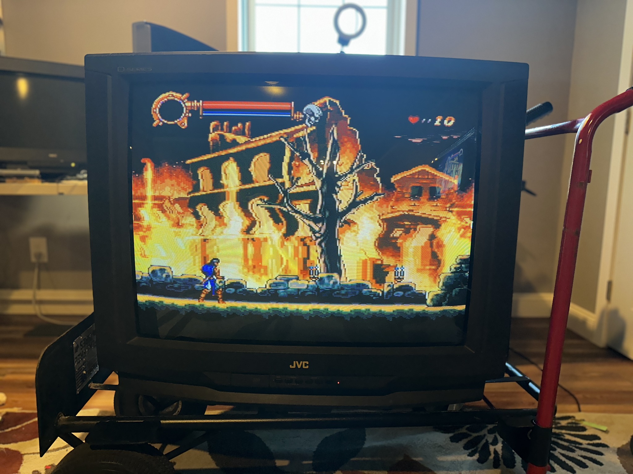 Set up my Beautiful JVC Av-36020 at my new place!