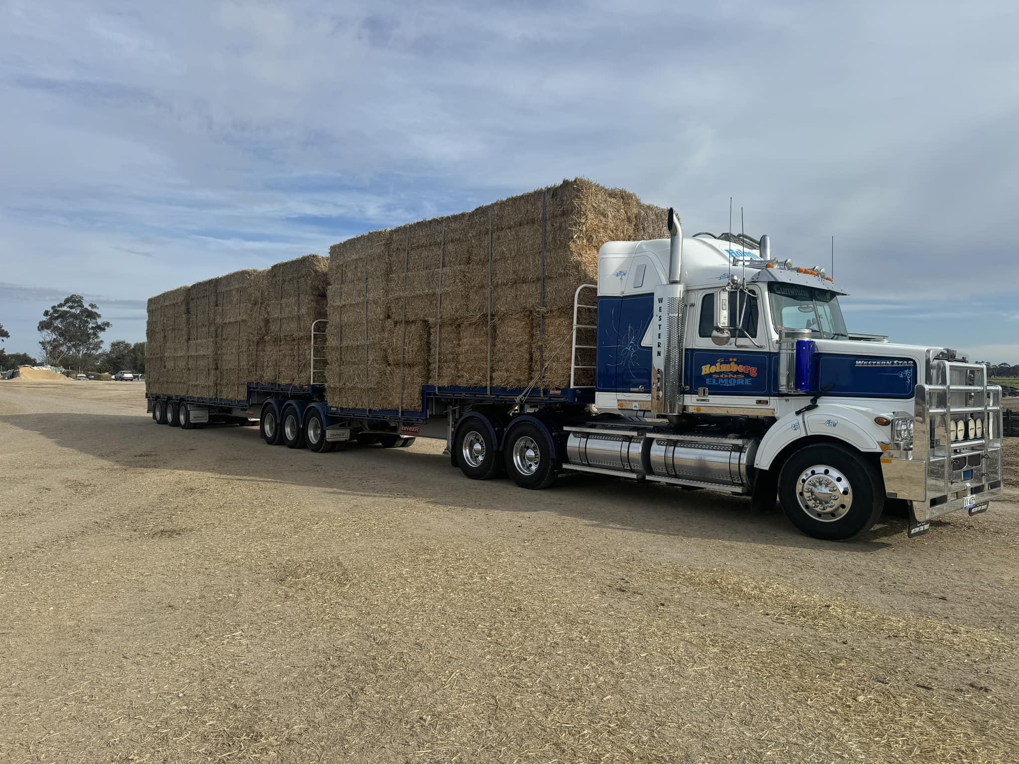 The tractor-trailer appears to be part of the fleet of trucks 