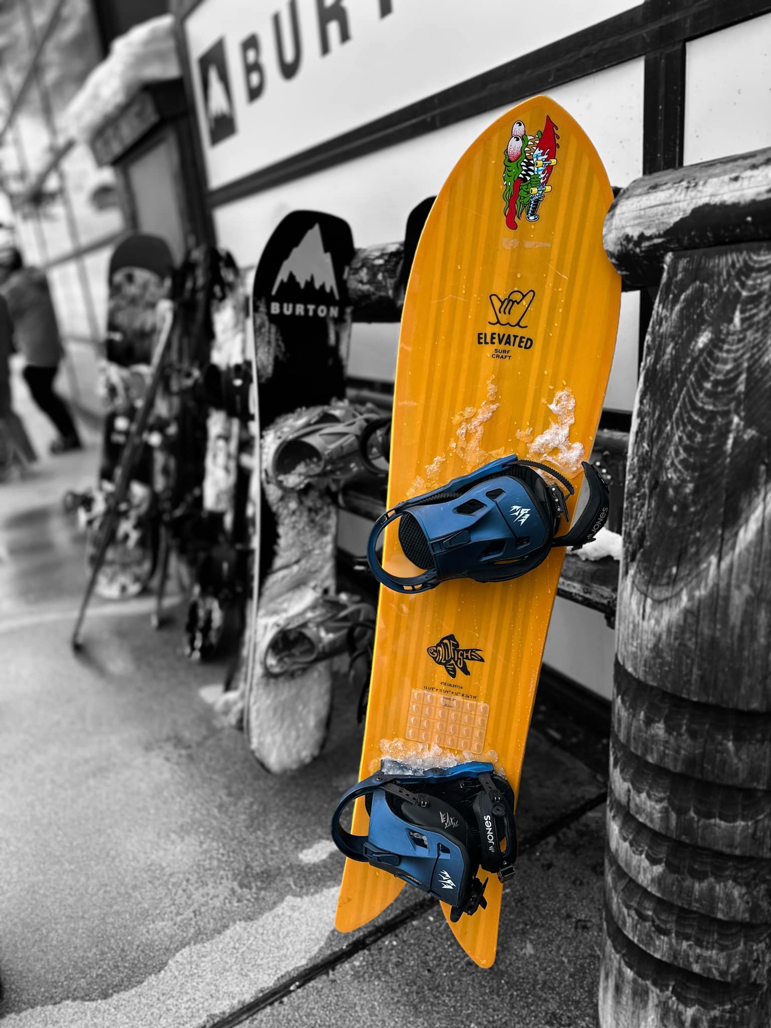 Elevated SurfCraft Goldfish snowboard review in Japan