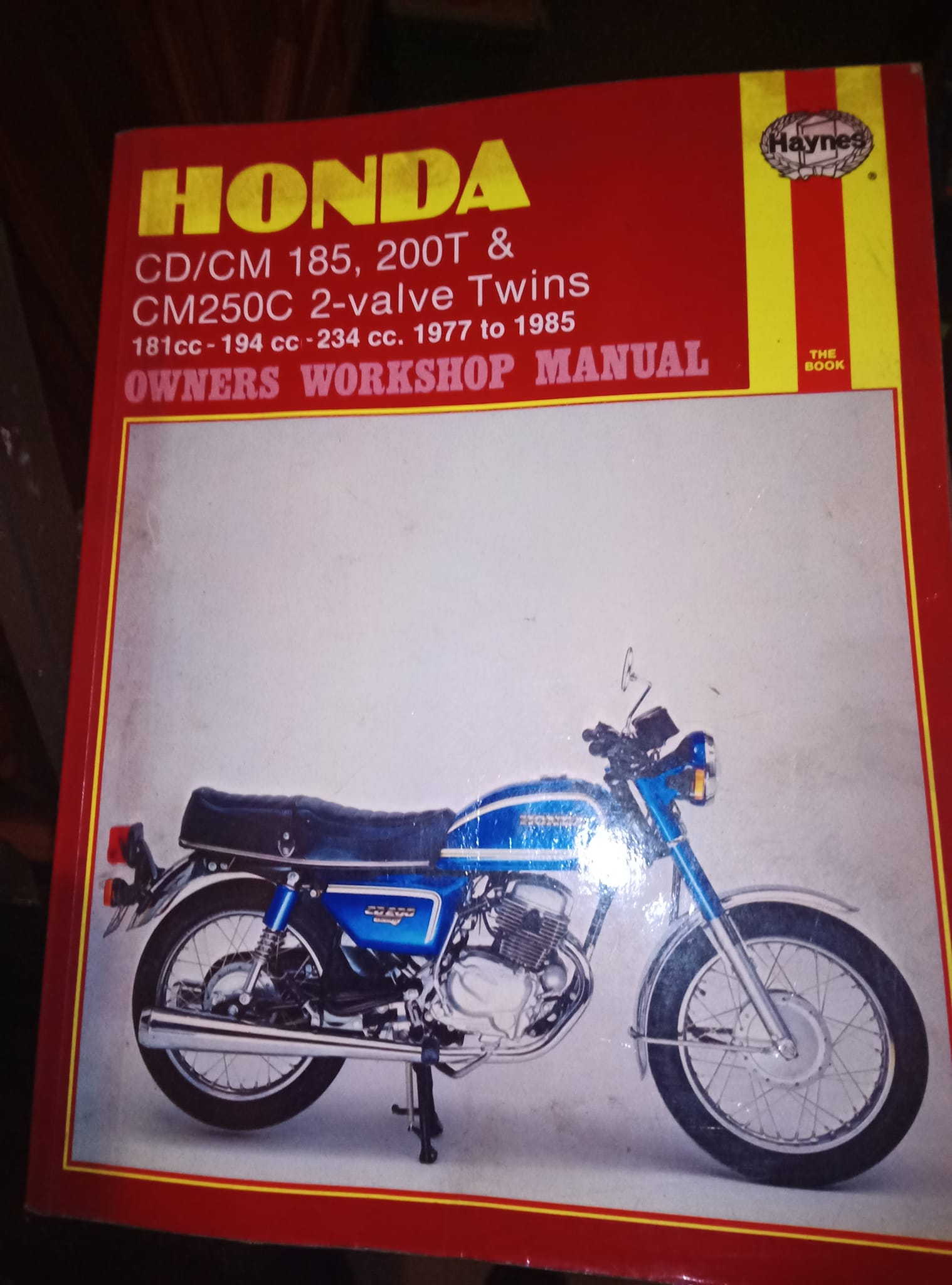 Honda XL/ XR 250 and 500 Haynes owners workshop manual. This book 