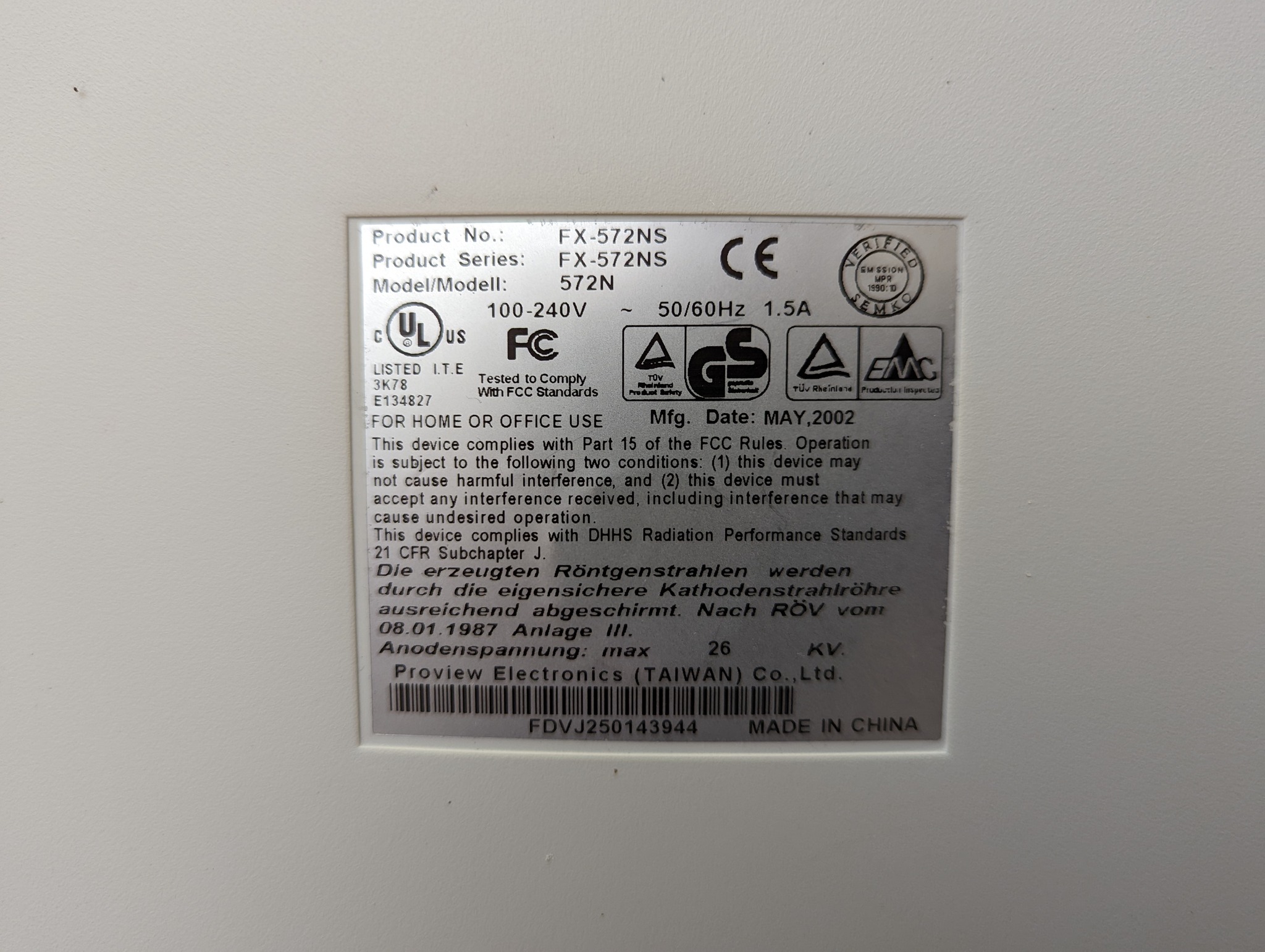 How to connect a Proview Electronics FX-572NS VGA monitor to retro