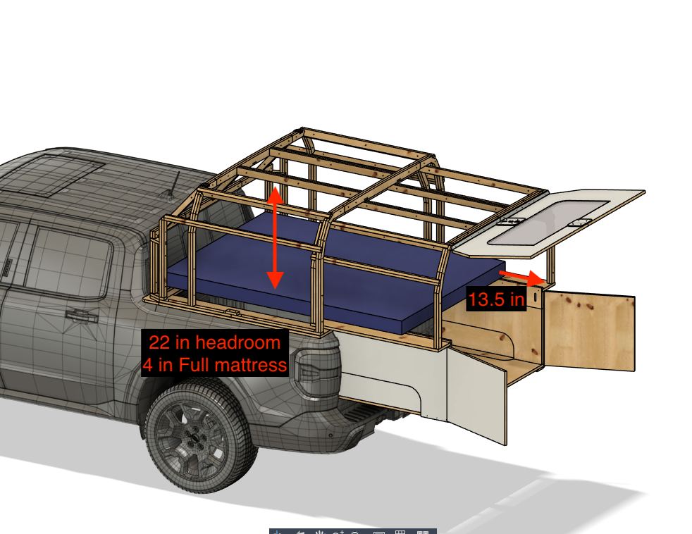 Bed Mat & Tailgate Liner For 2022-2025 Ford Maverick 4.5Ft Bed - All-Weather TPE Protection