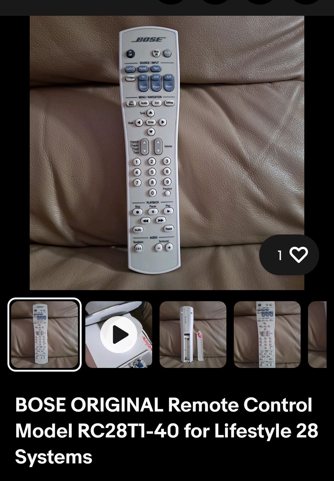 Genuine Bose RCPMCIII-40 Remote Control – For Lifestyle V25, V35, 235 & 135 Systems (Personal Music Center III)