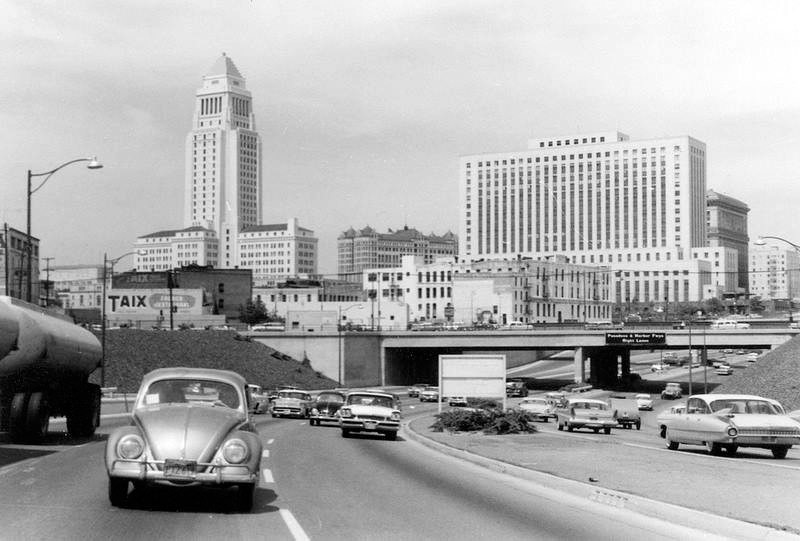 1945 Map of Downtown Los Angeles Pre-Freeway Routes