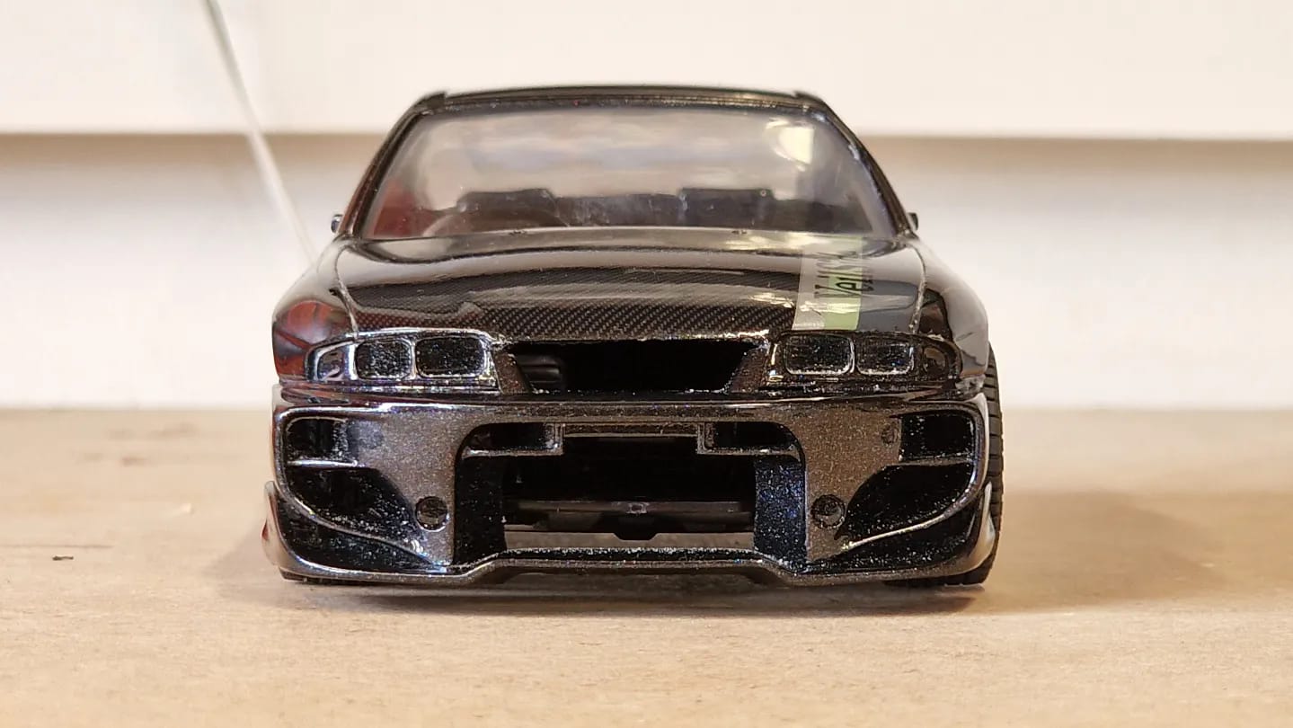 Fujimi Veilside R33 model car work in progress