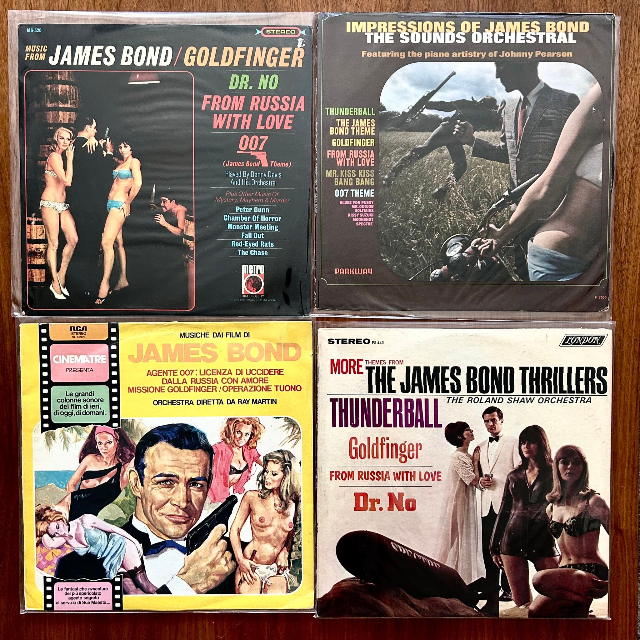 My never ending collection of 007 licensed records from the 60s 