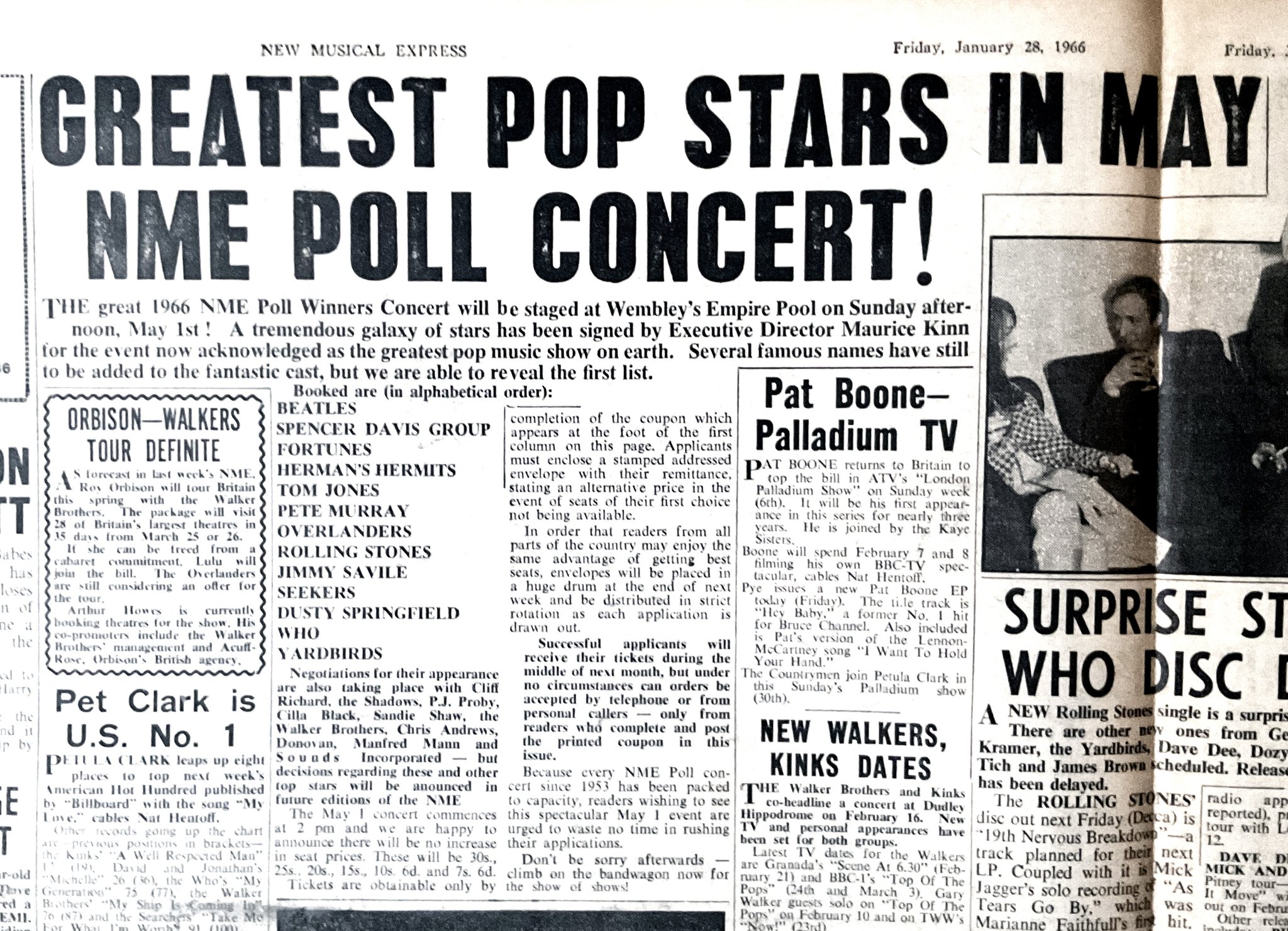 1966 NME Poll Winners Concert lineup announced