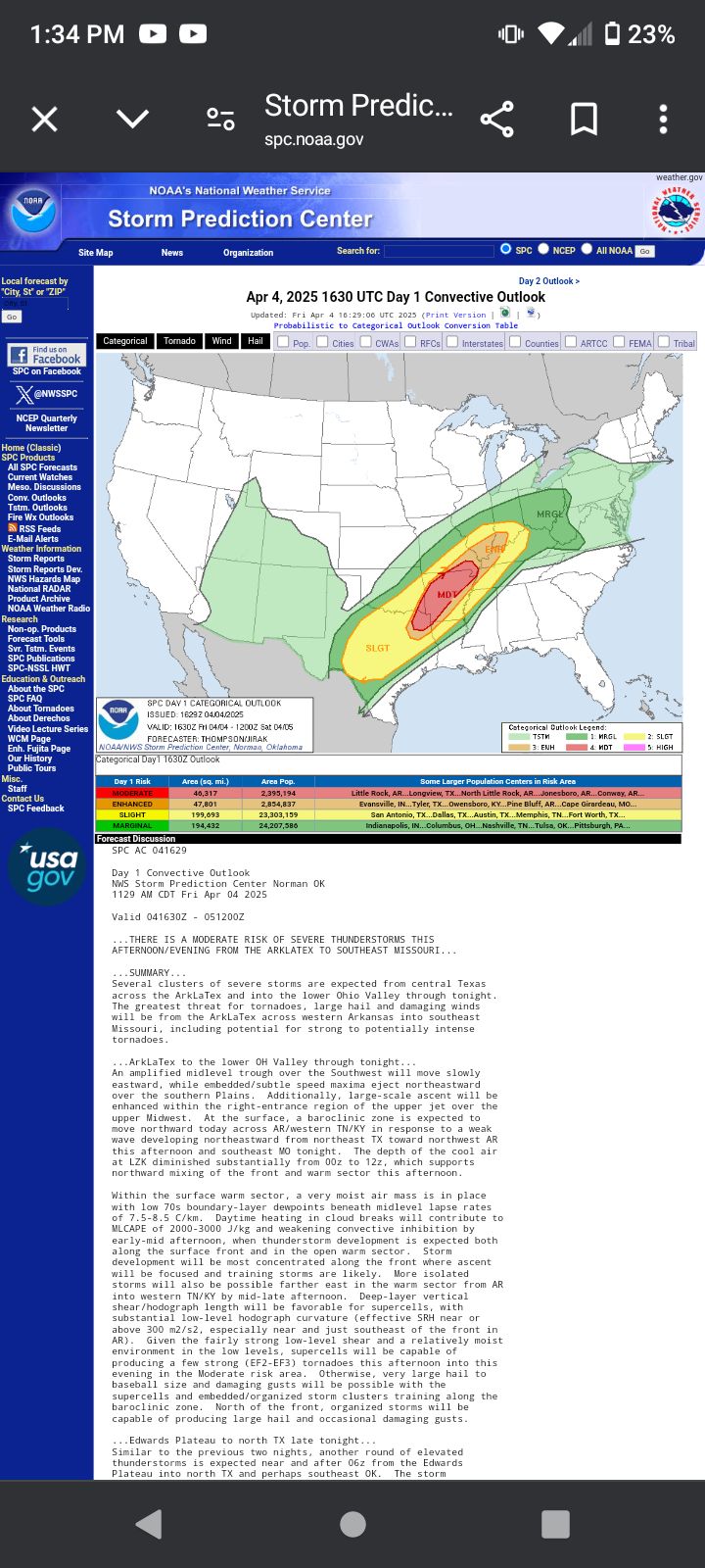 linn county storm watch | There is a tornado driven moderate risk today ...