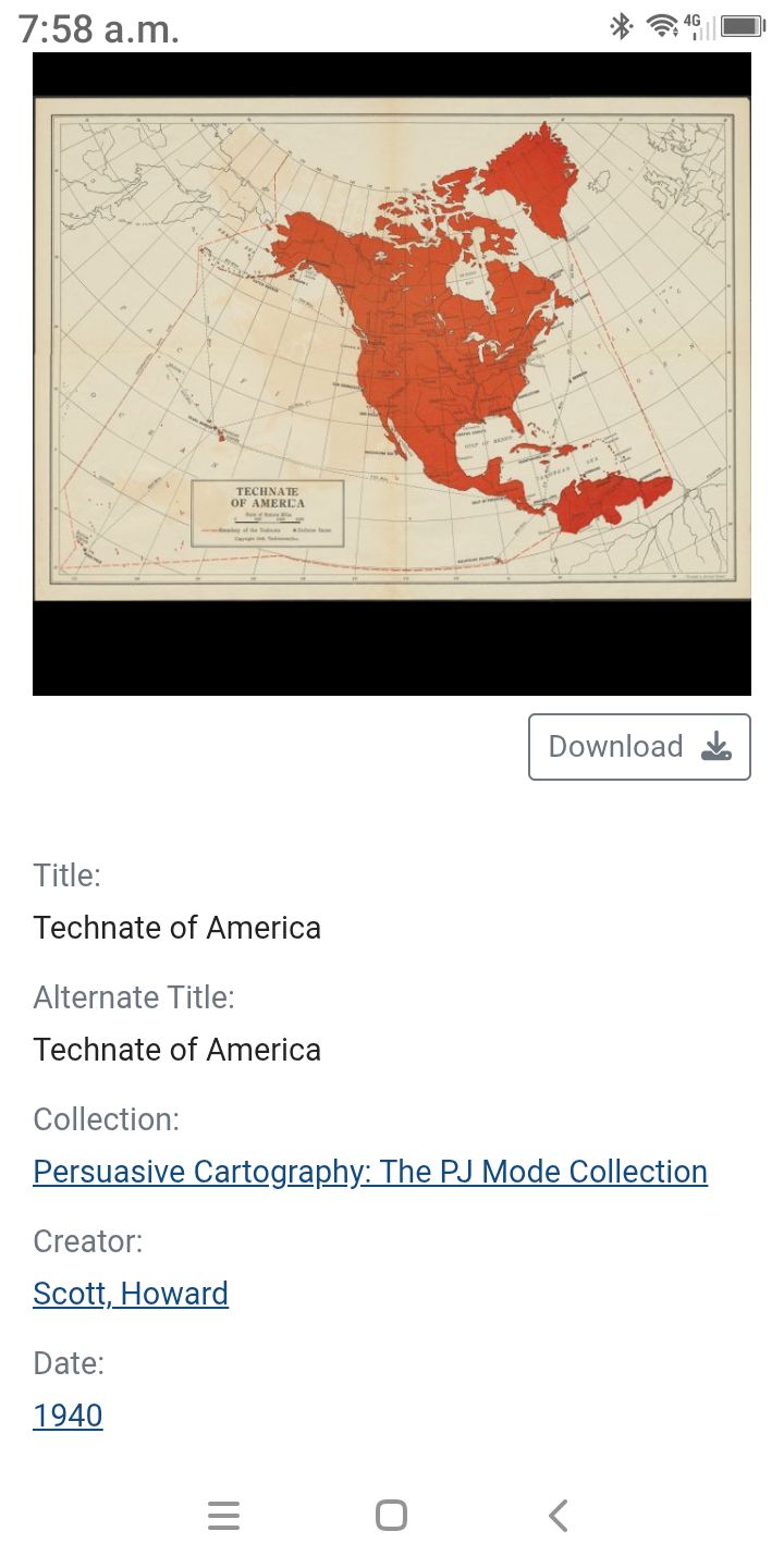 Cindy Burton - Map of the Technate of America, 1940.... | Facebook