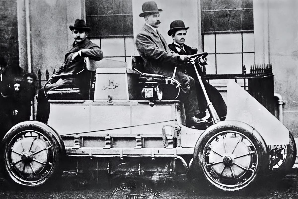 FERDINAND PORSCHE AHEAD OF HIS TIME Pictured here in his hybrid 