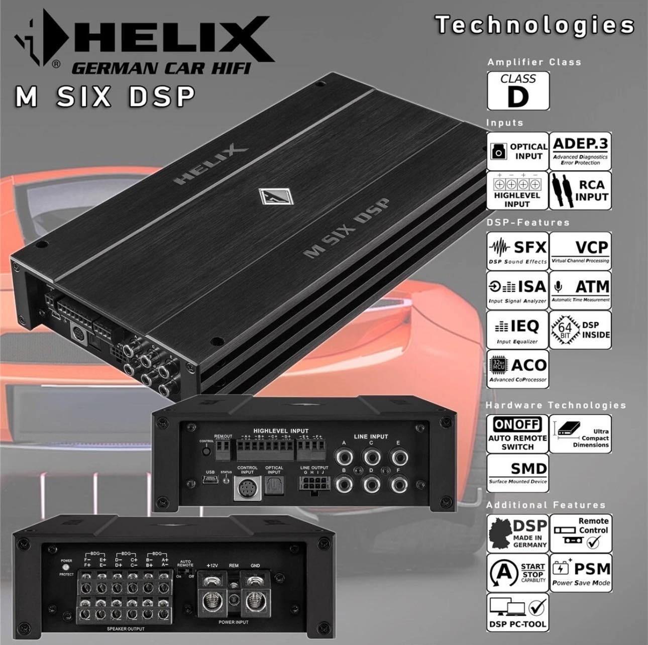 Subwoofer for Helix M Six bridged at 200w?