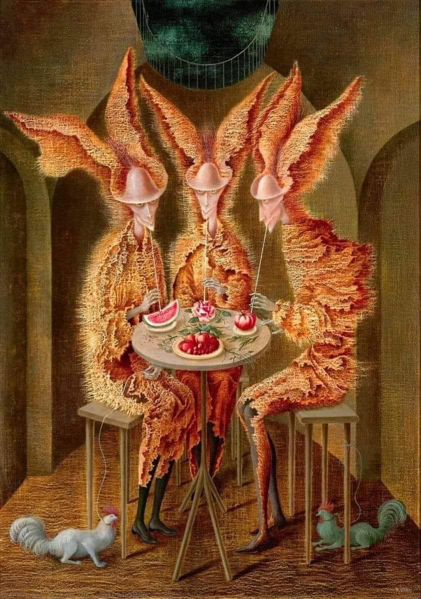 Remedios Varo (1908 - 1963) Vampiros Vegetarianos, 1962. oil on