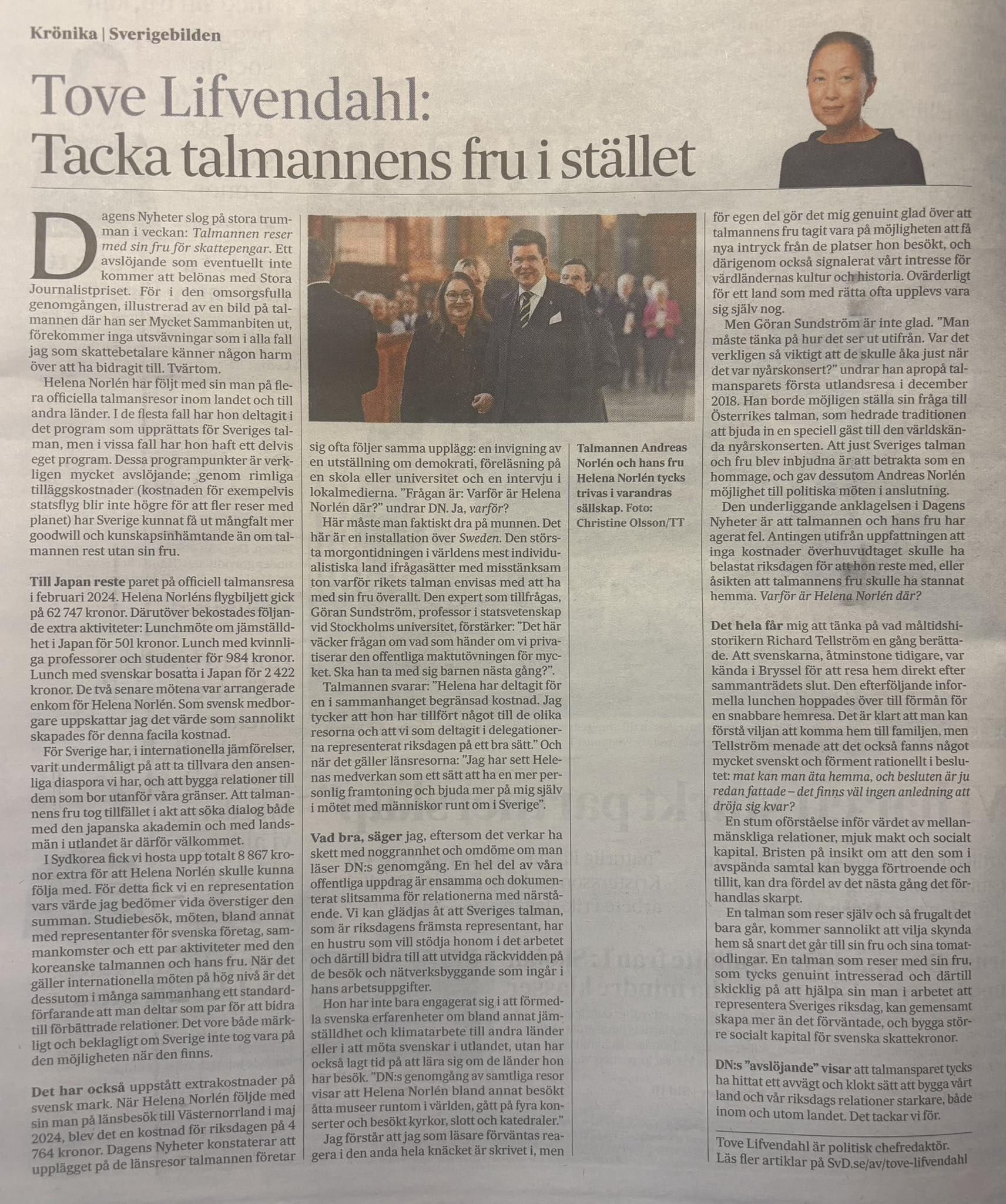 Leif - Tove Lifvendahl sätter förtjänstfullt ned foten i DN:s ...