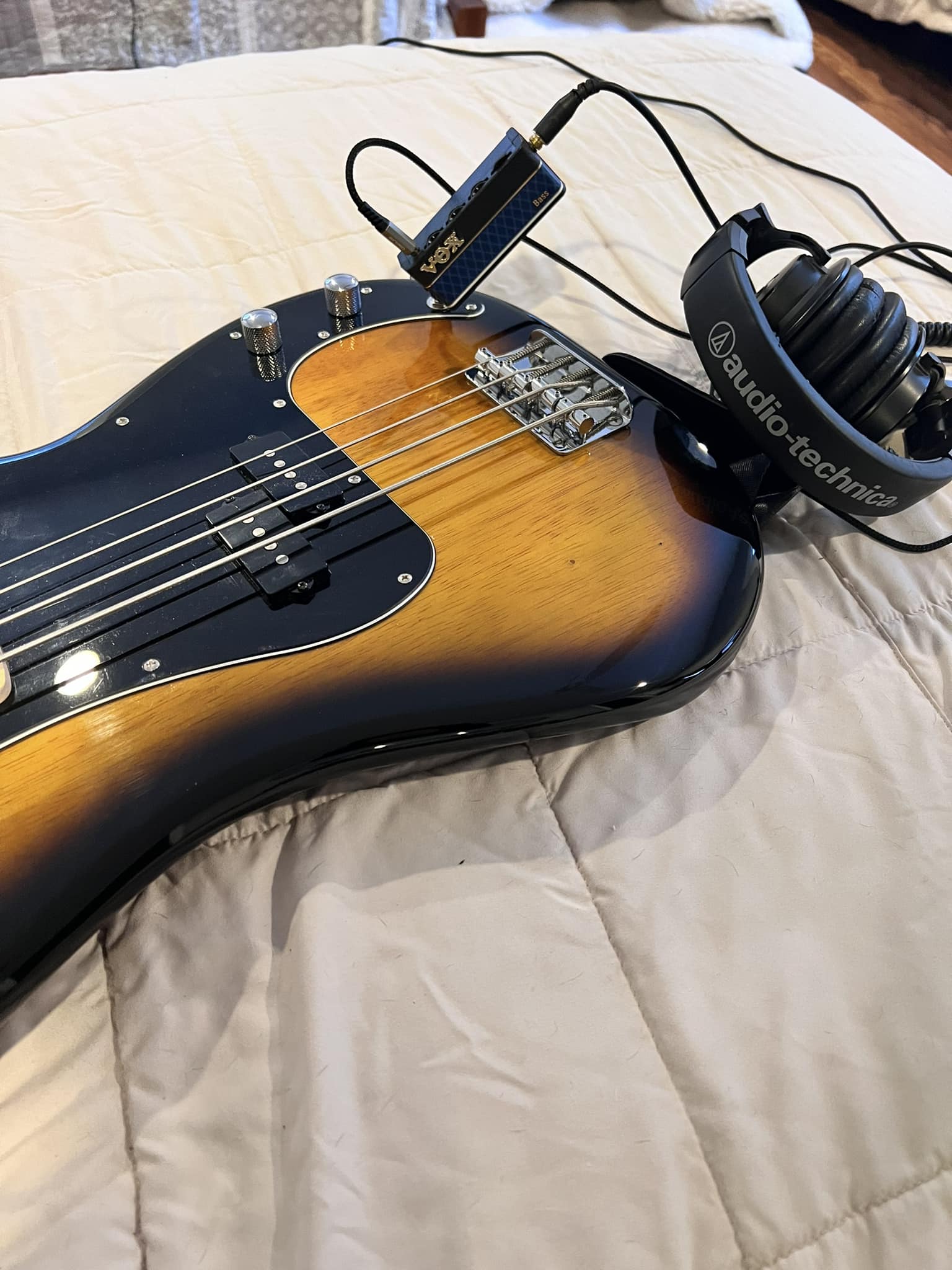 Vox Amplug works well with Ibanez bass guitar