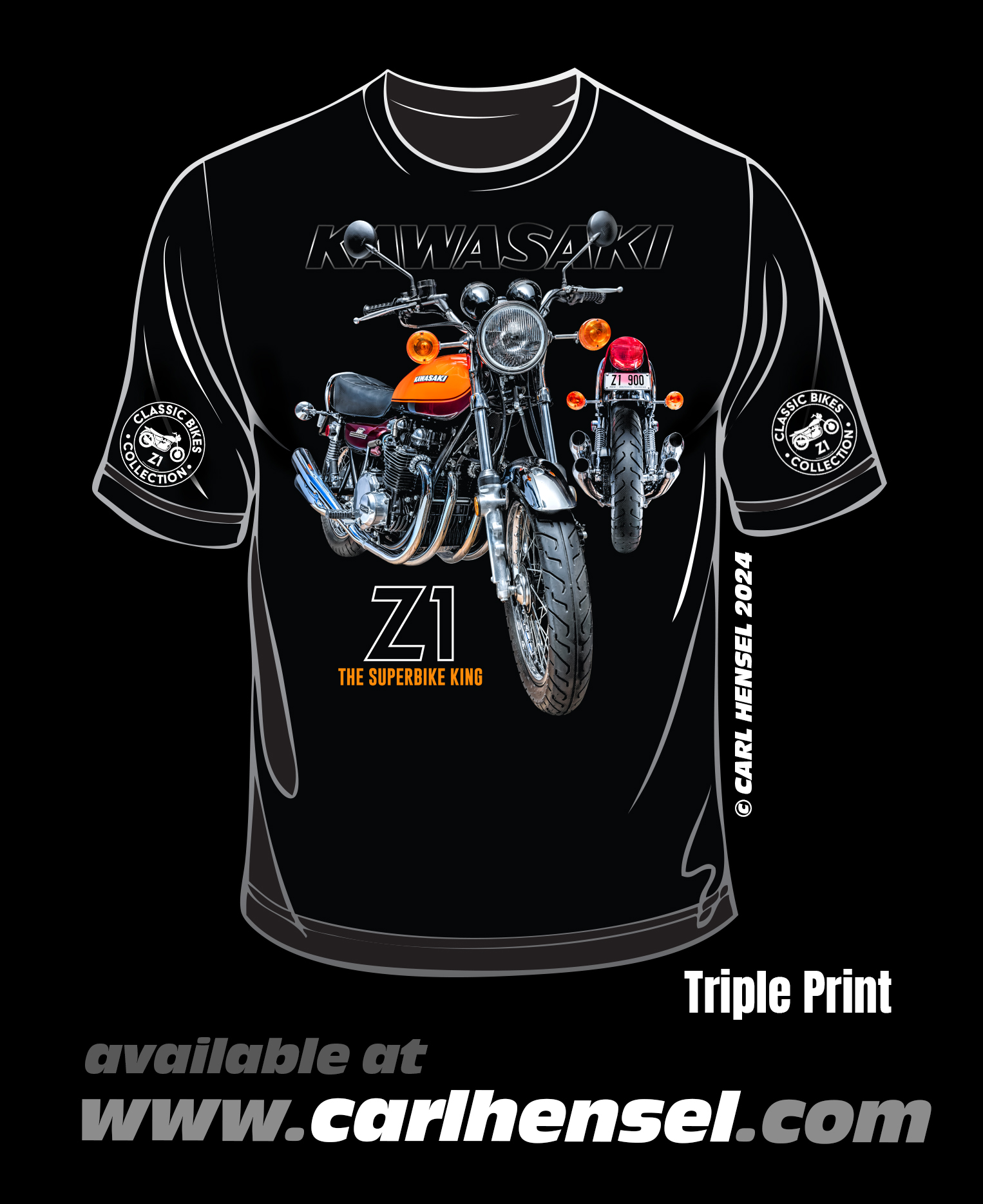 Where to find cool Kawasaki Z900 biking t-shirts?