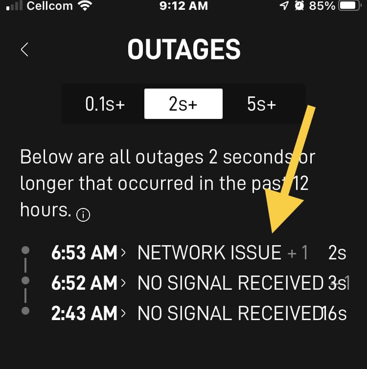 Starlink | Hello. I often have signal interruptions labeled as “Network ...