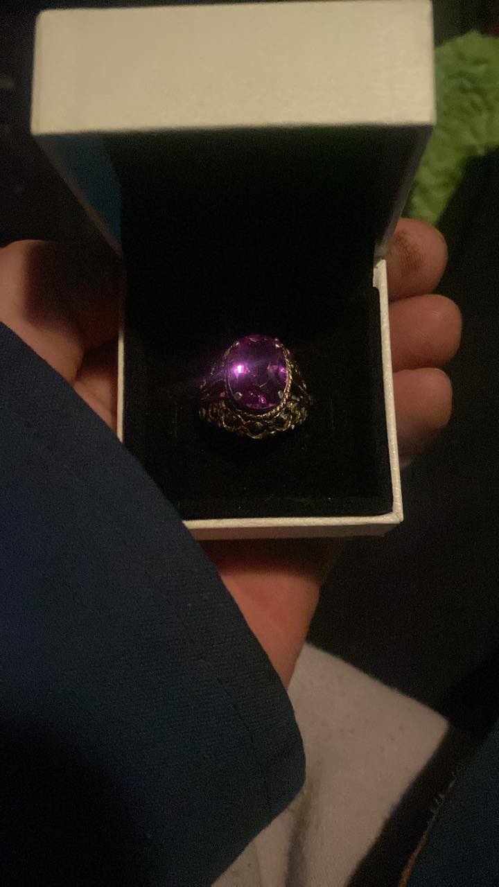 Bague Vintage URSS En Argent 875 Avec Améthyste - Bijou Délicat - Occasion (bon état)