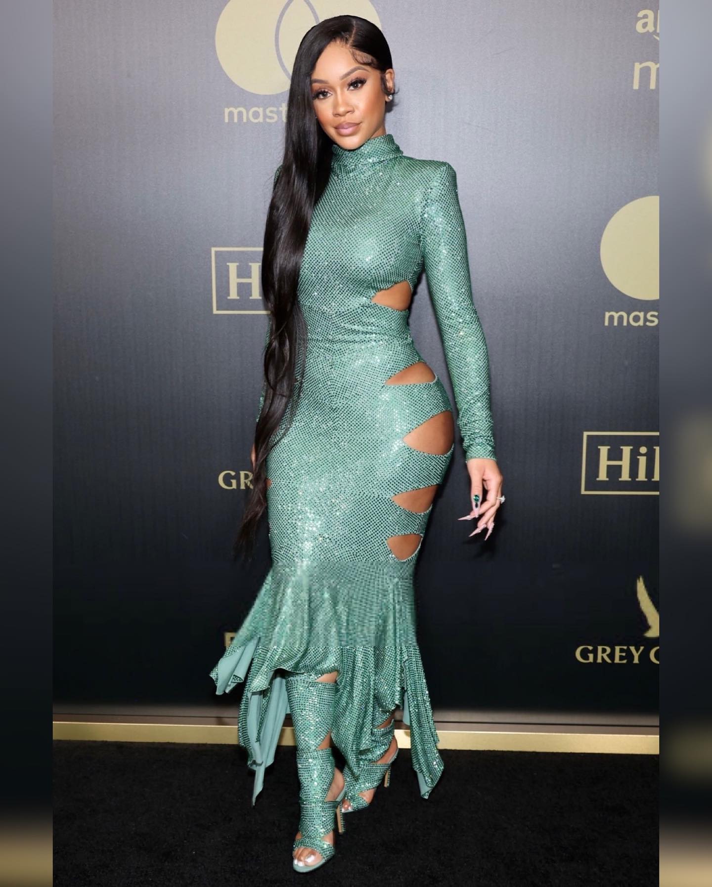 Saweetie wore an #AlexandreVauthier SS22 Couture outfit to the Recording Academy Honors, styled by @timothyluke_. What say you? 📸Getty #saweetiefbd