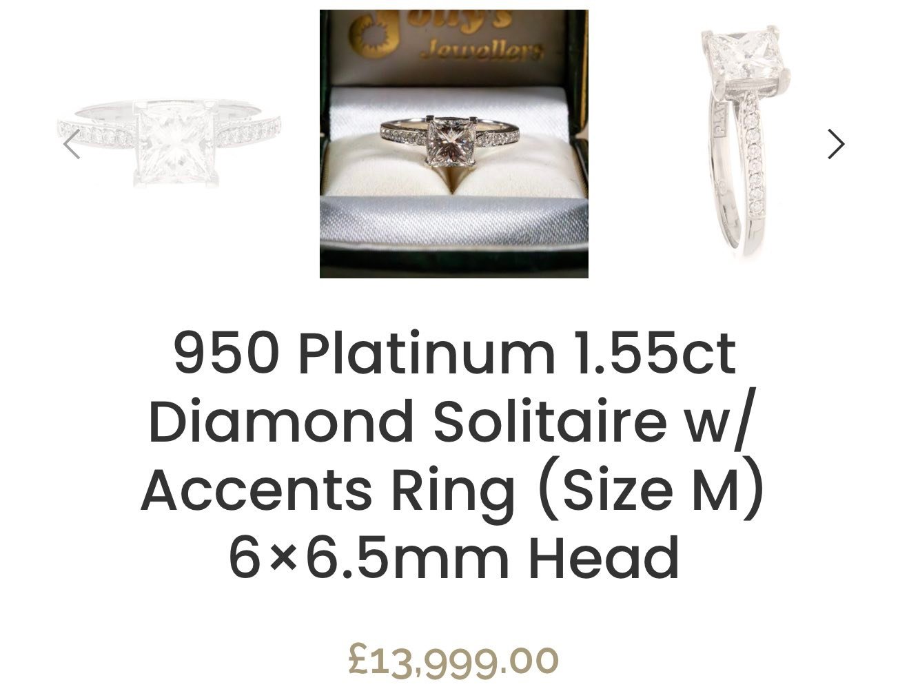 I have a Platinum Diamond Ring for sale. Tacori, was originally 