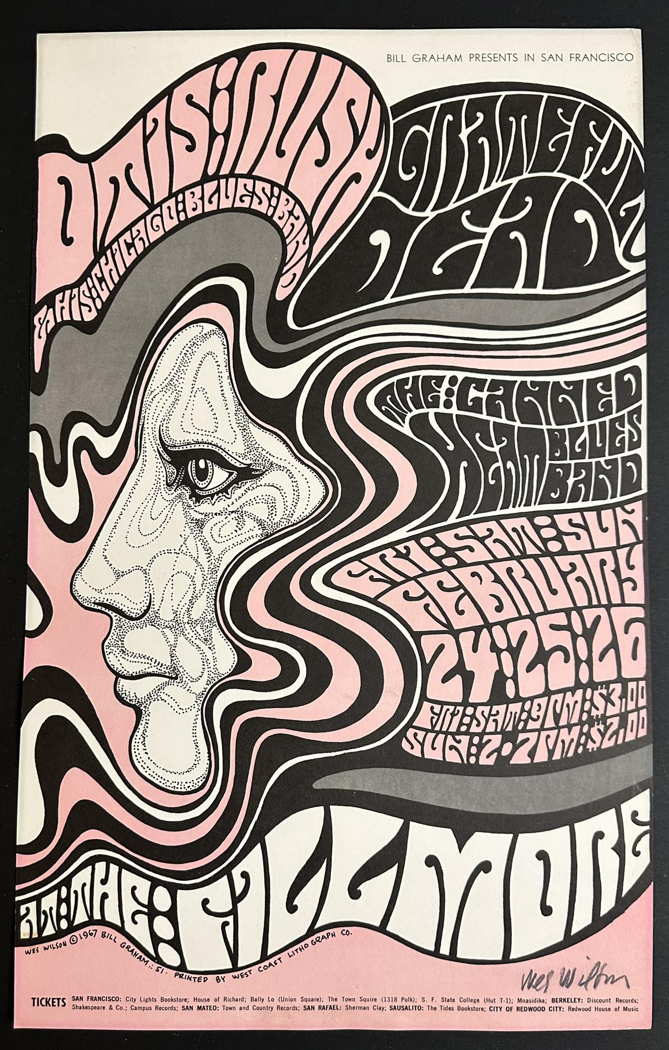 Rare 1970 jam band poster with Mike Quatro, Terry Mullen, and