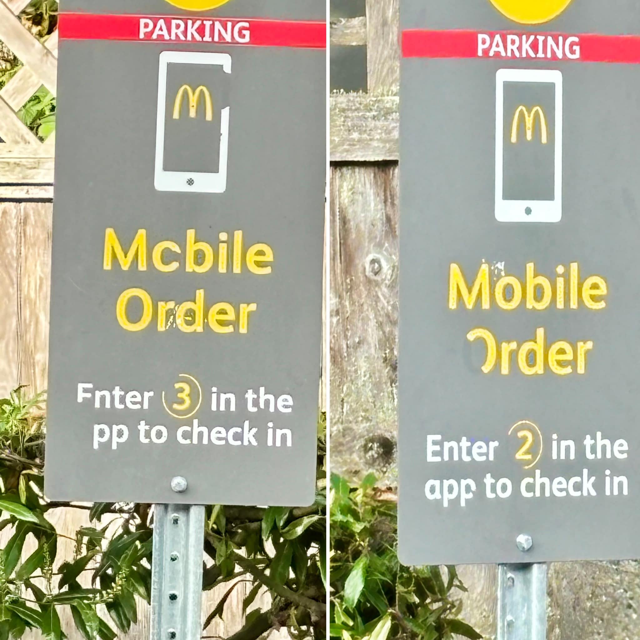 mcdonald's sign variations