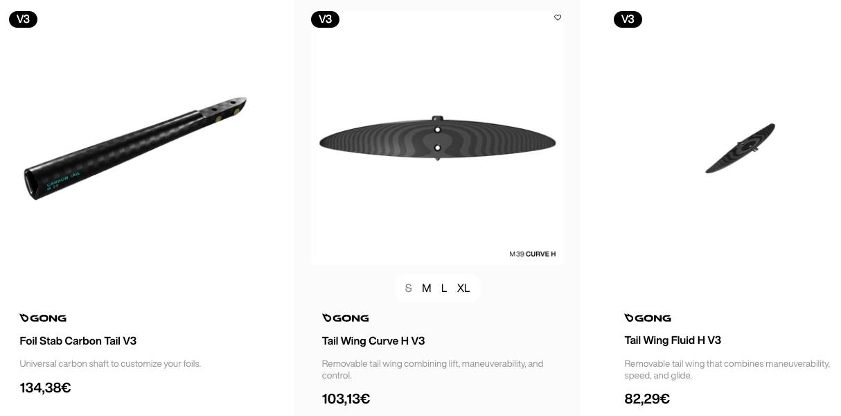 Hi, I have one question. In the V2 range, the Curve H wing went 