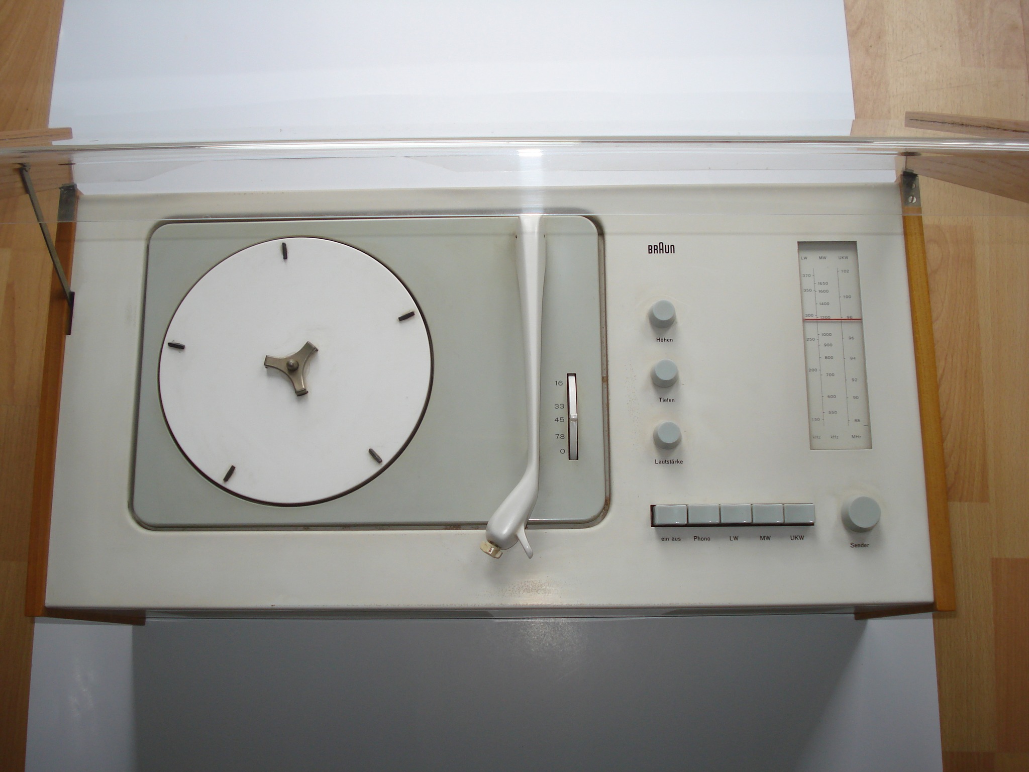 This is my Braun SK5 record player/radio designed by Dieter Rams