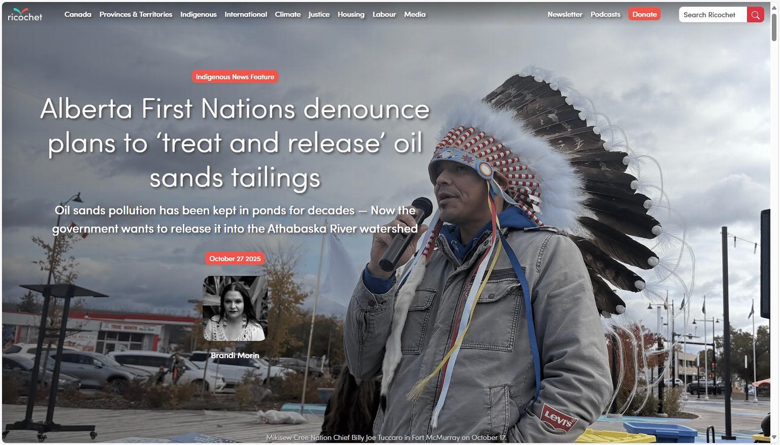 Brandi - Also released today is my in-depth feature into First Nations ...
