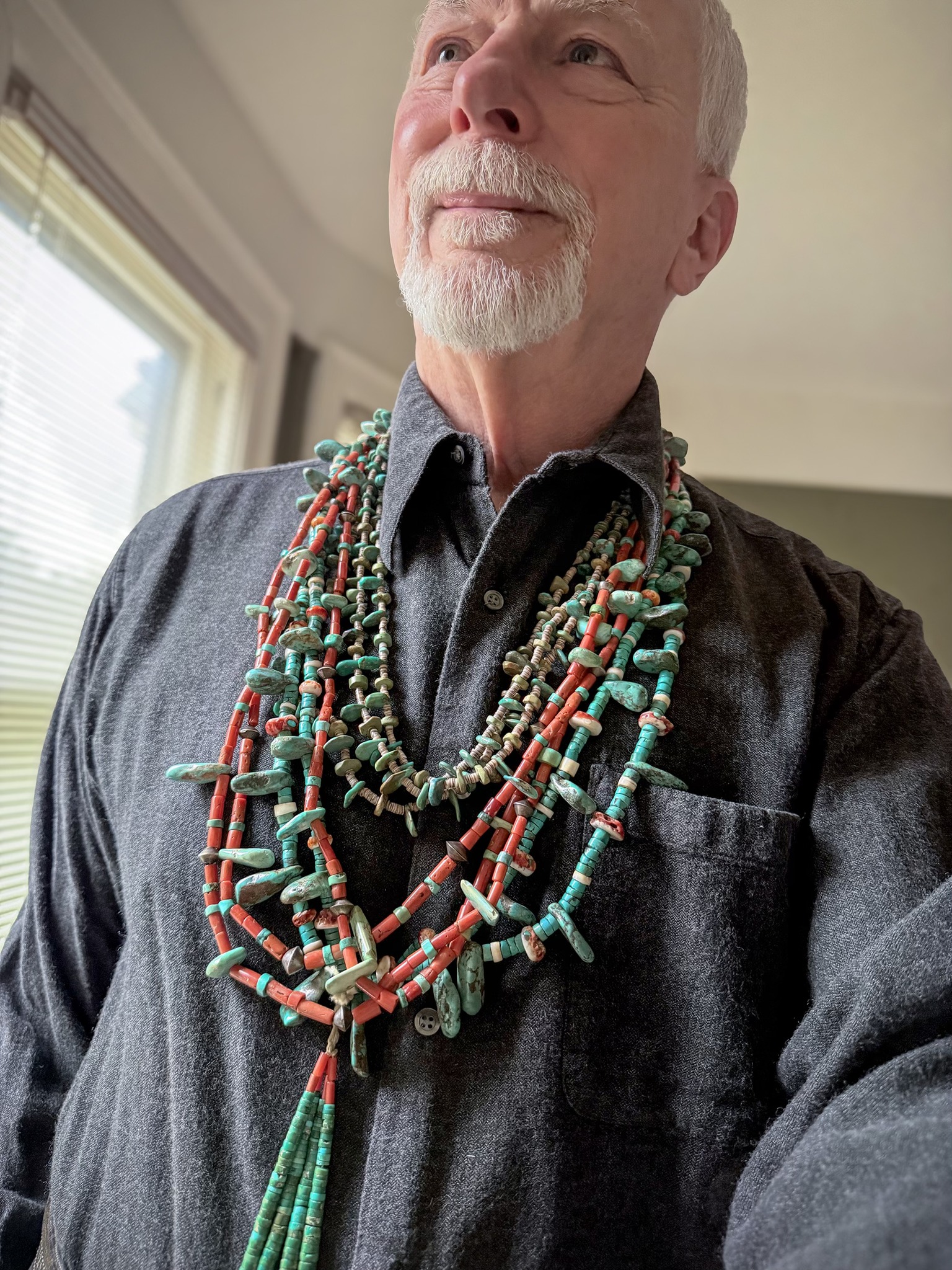 Beaded necklaces from unknown artist, possibly Pueblo origin