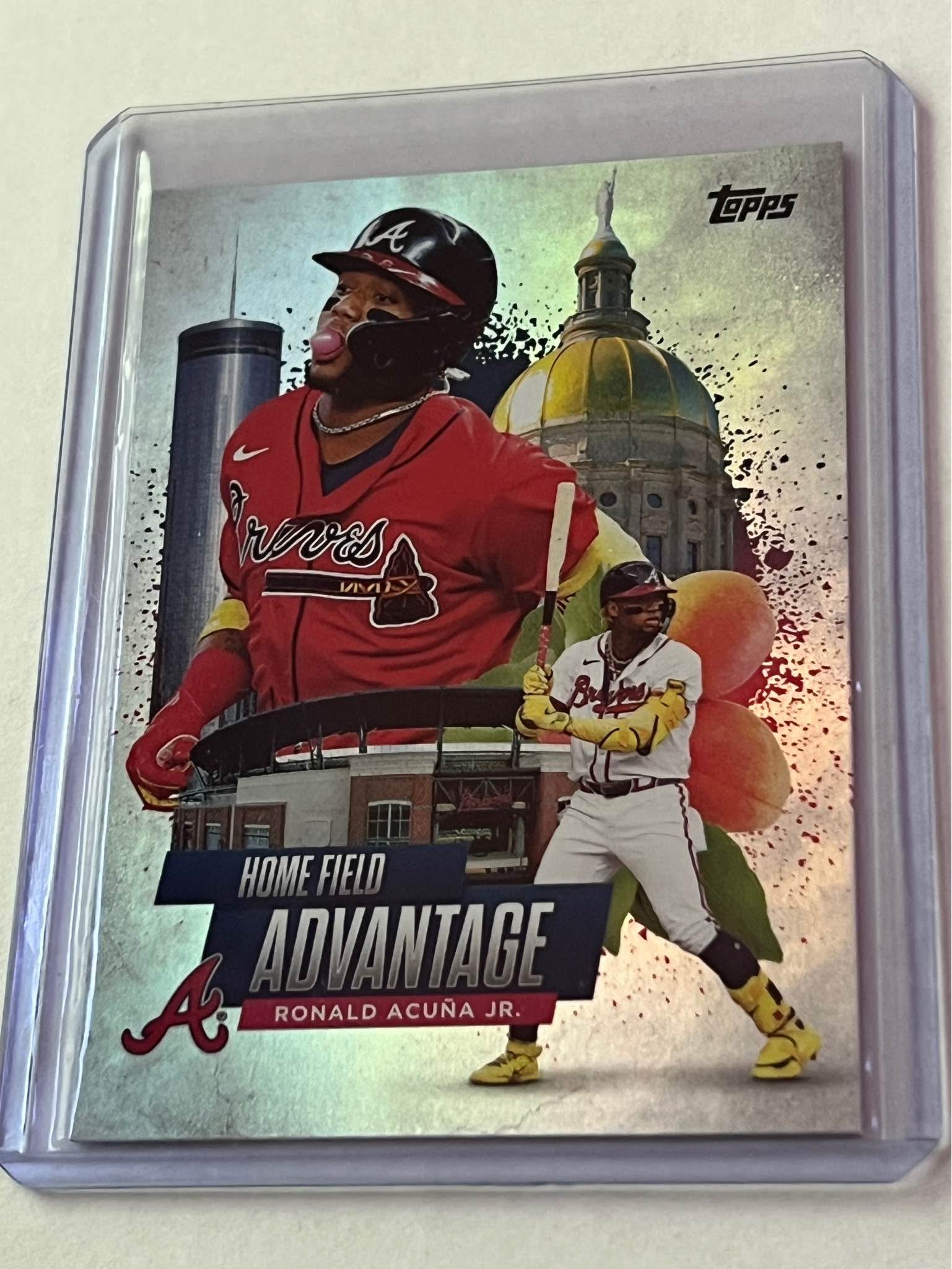 The product is a 2025 Topps Chrome trading card featuring Ronald 