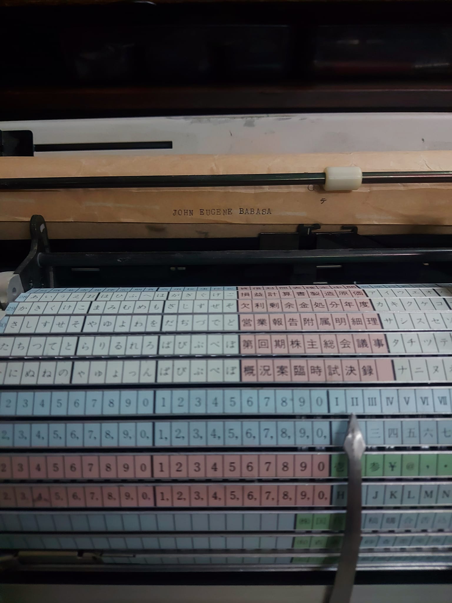1400 Characters . 4 keys. Toshiba Japanese Typewriter BW 3183